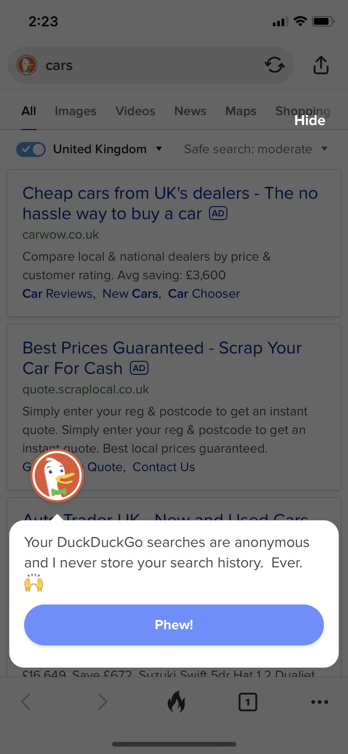 General browsing on DuckDuckGo video thumbnail