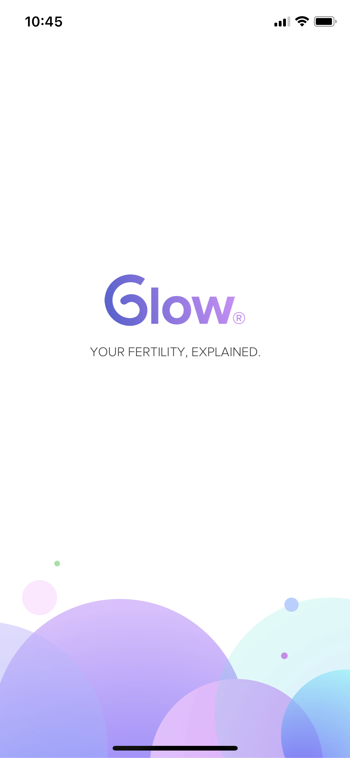 Glow splash screen screenshot