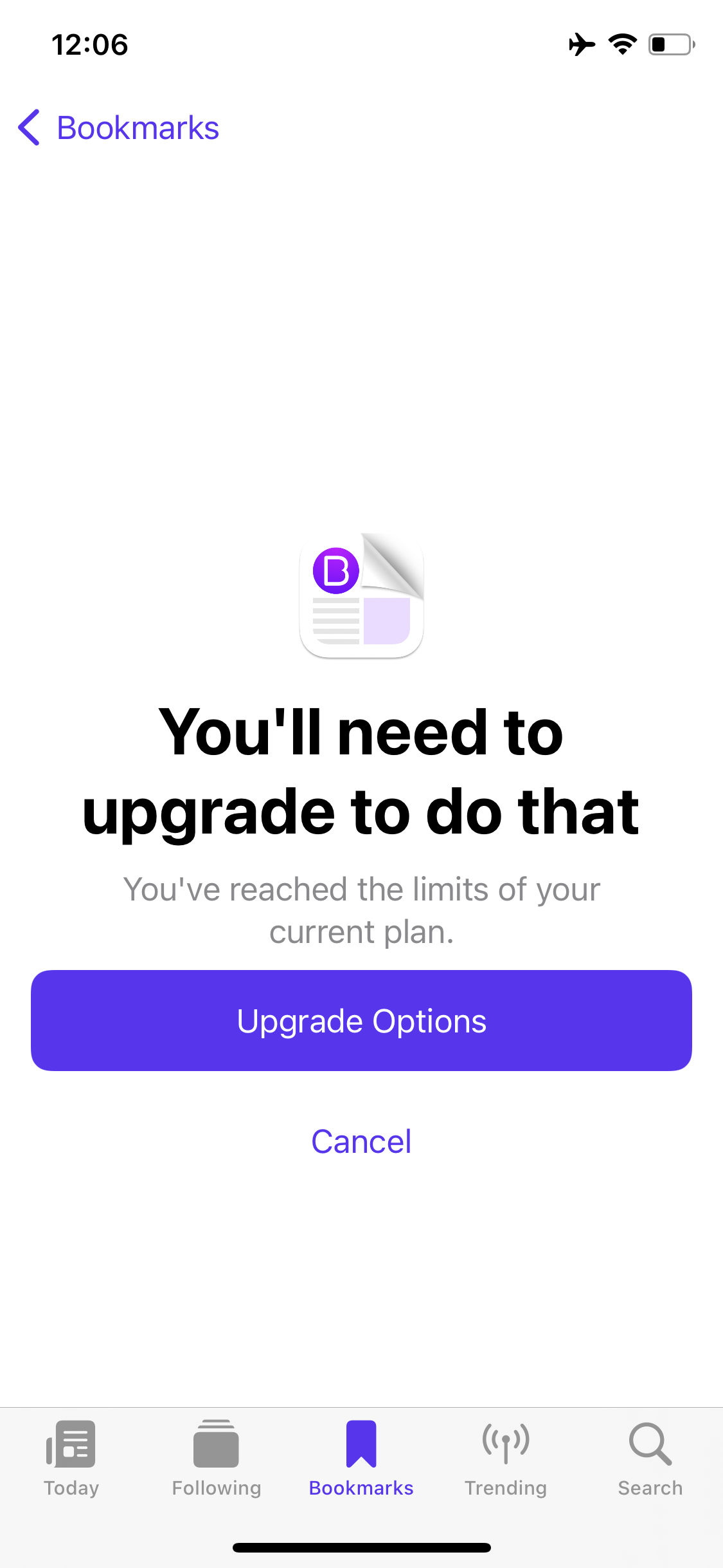 Screenshot of Upgrade