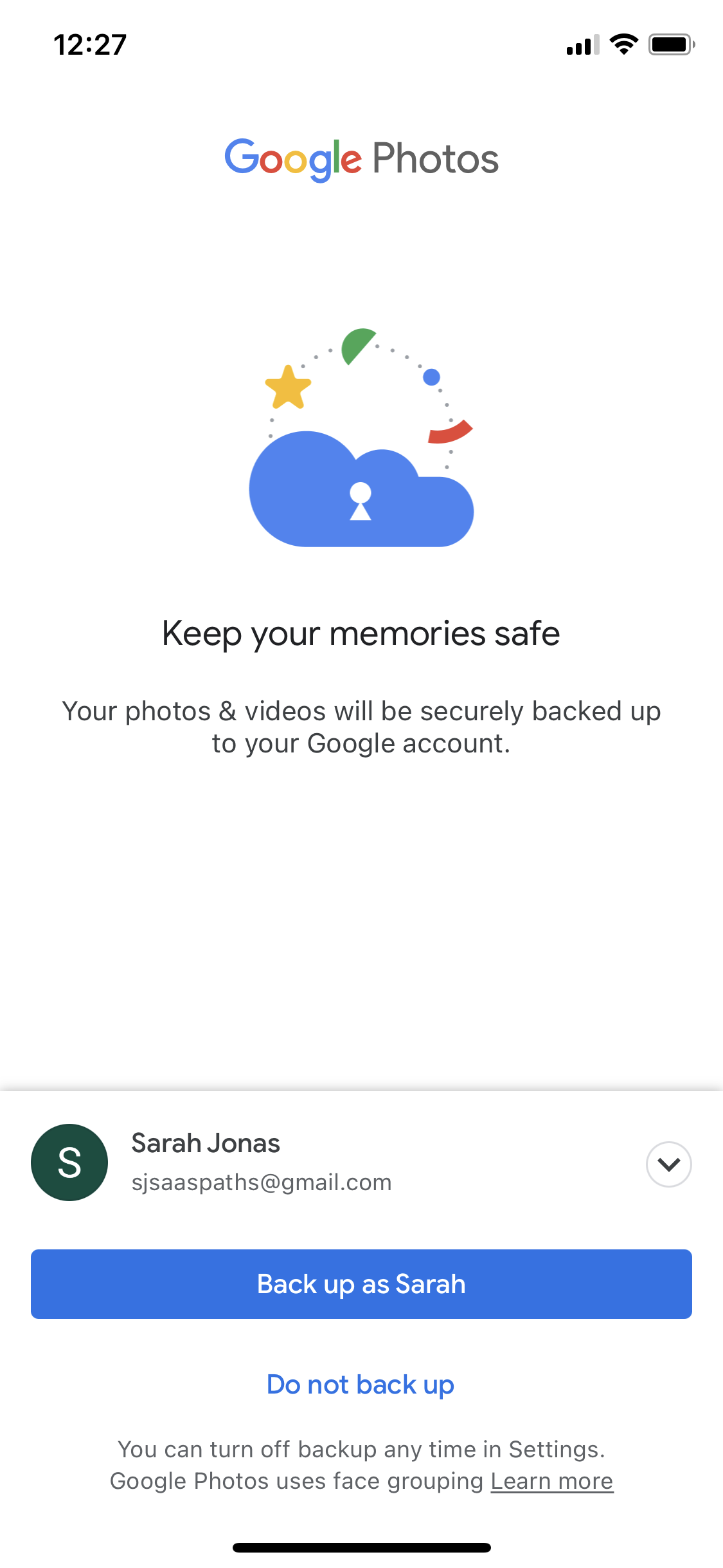 General browsing on Google Photos video thumbnail