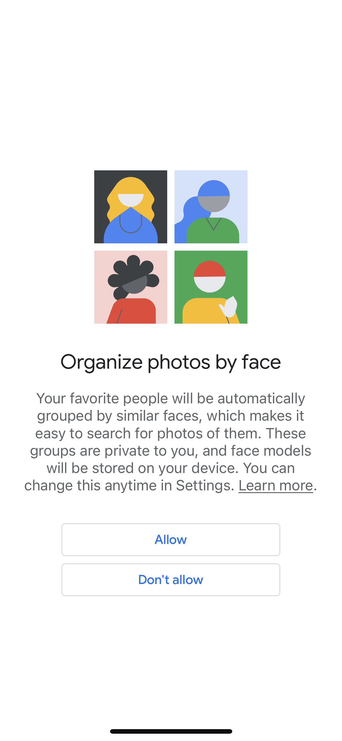 Screenshot of Enable face detection