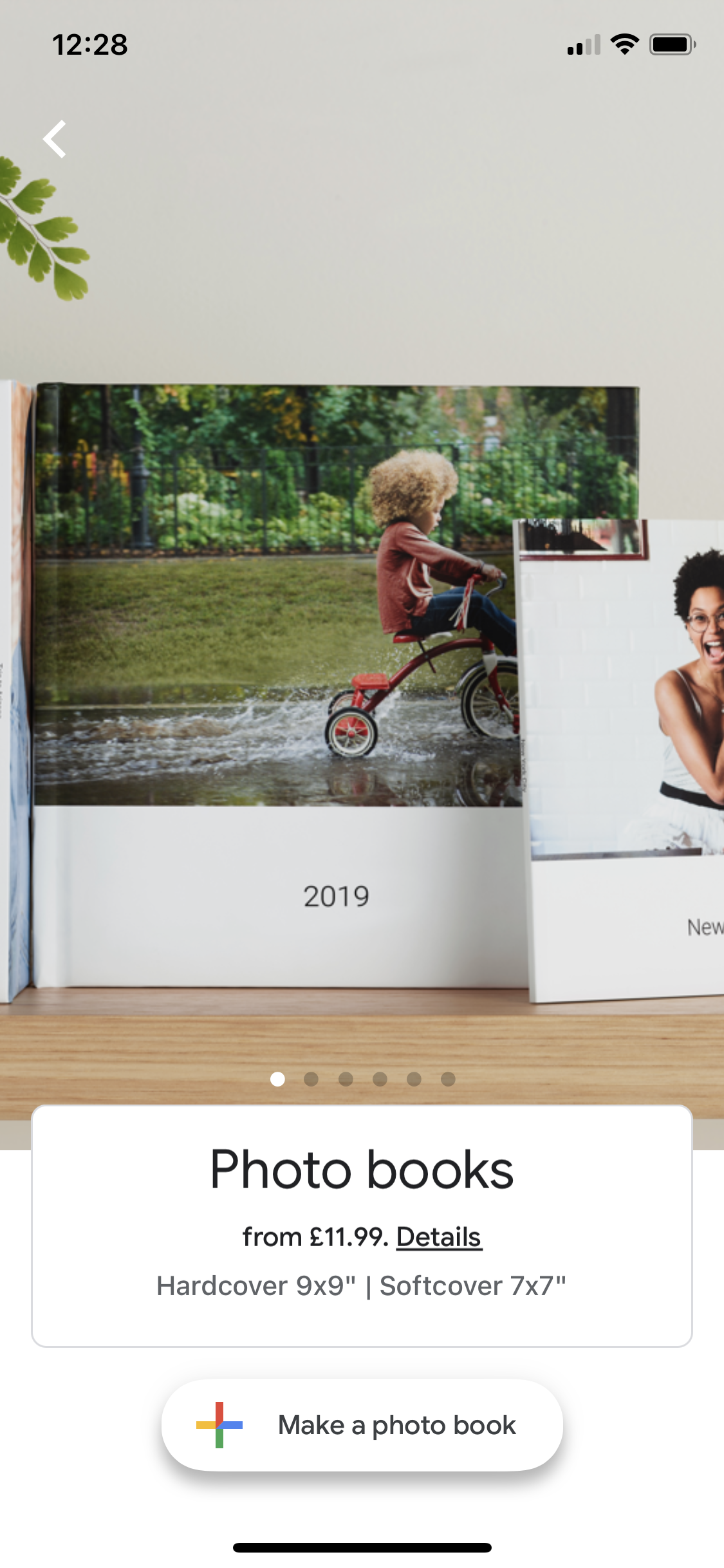 Screenshot of Photo books