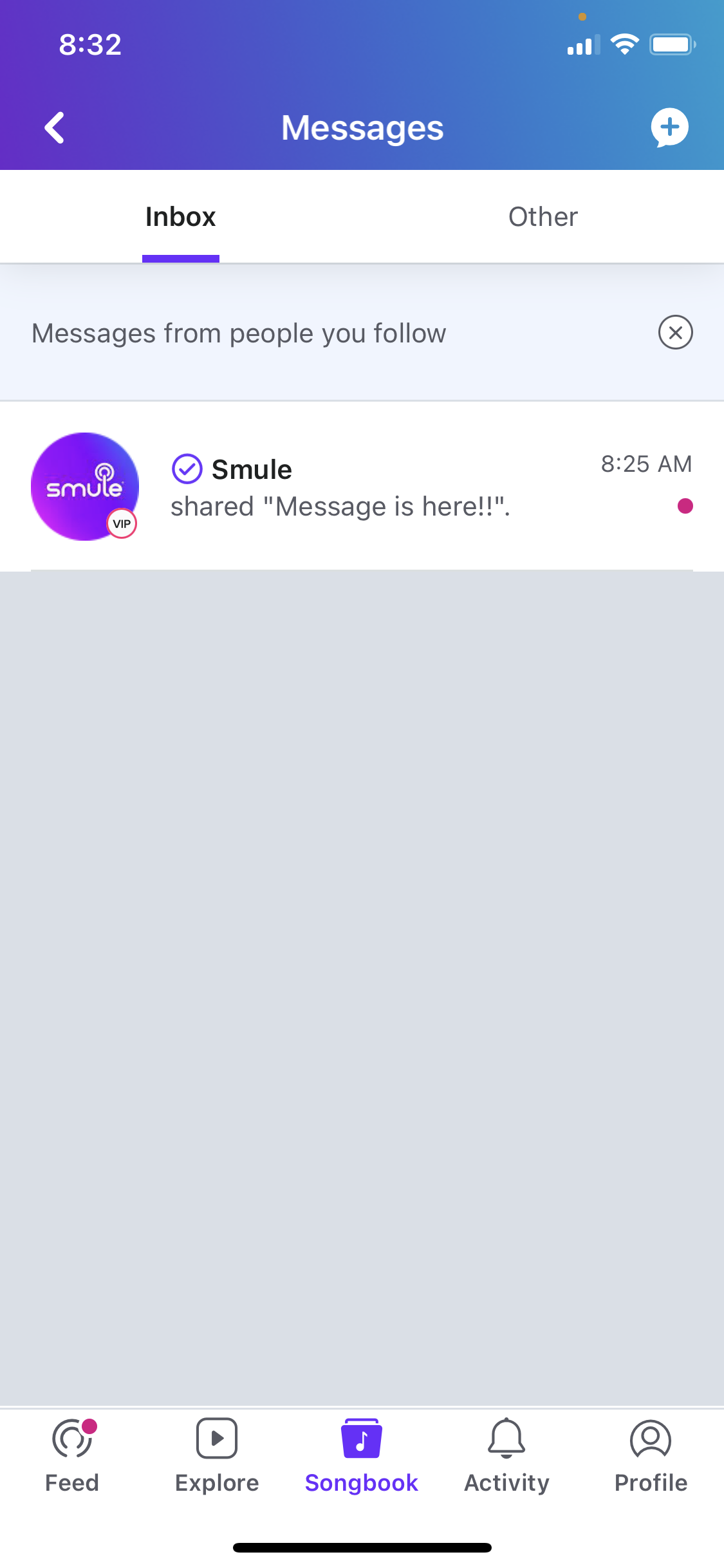 General browsing on Smule video thumbnail