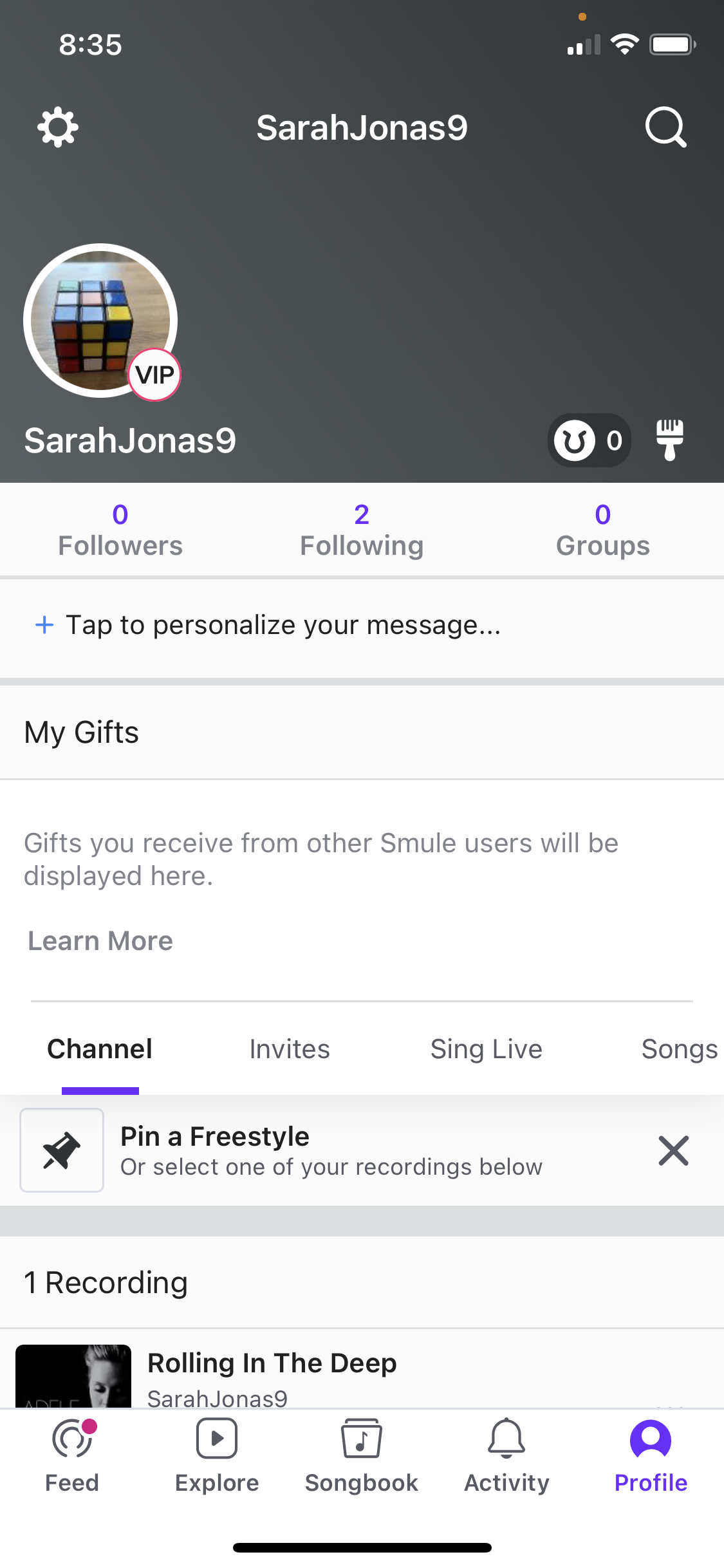 General browsing on Smule video thumbnail