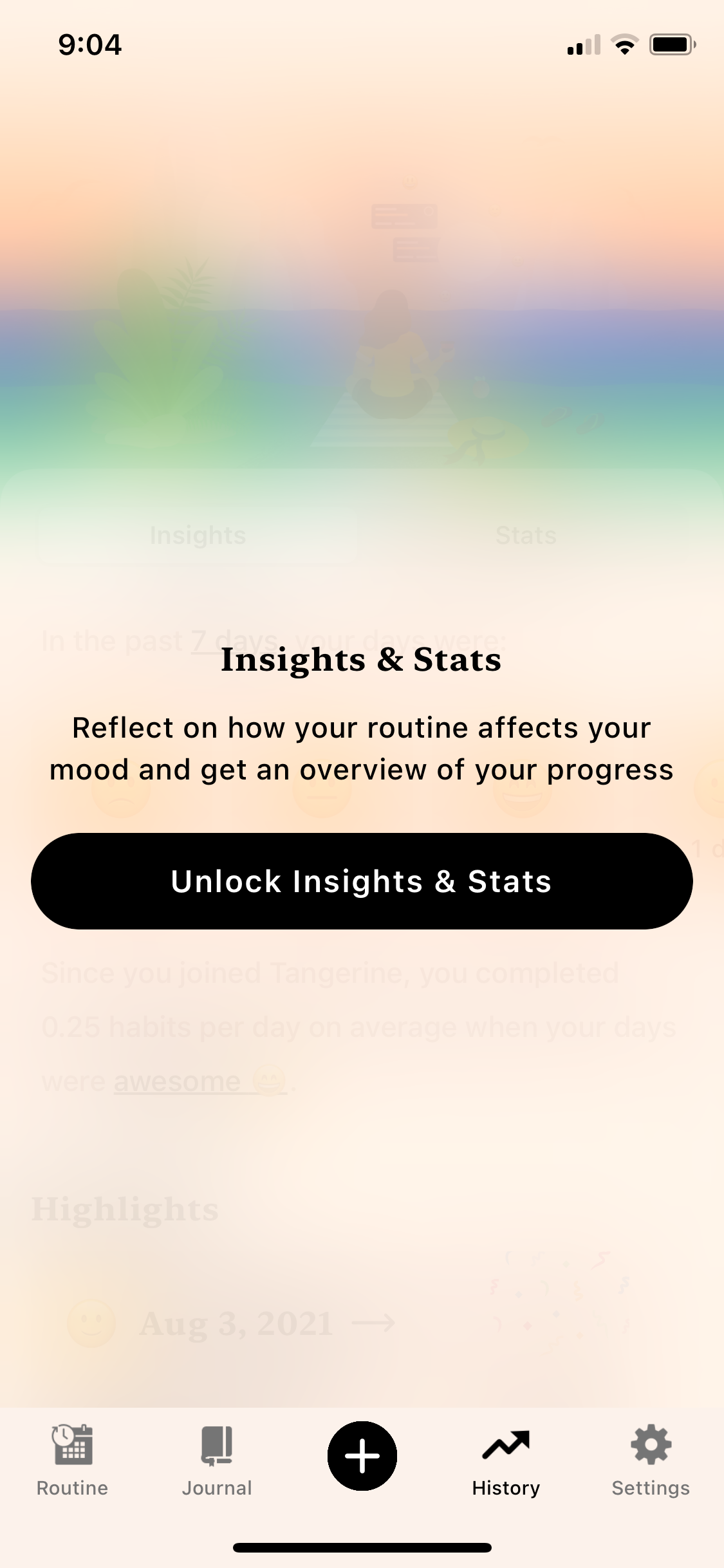 Screenshot of Insights