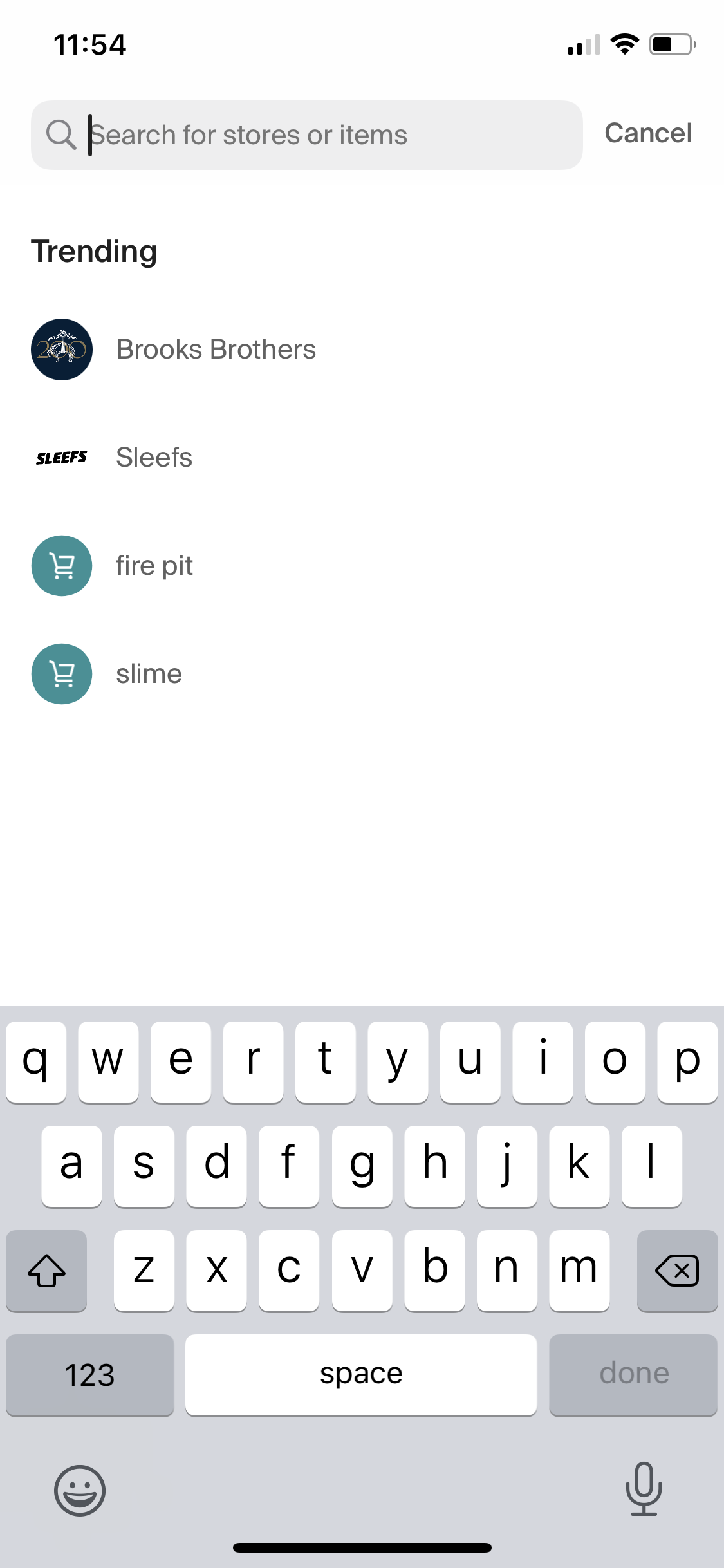 Screenshot of Search