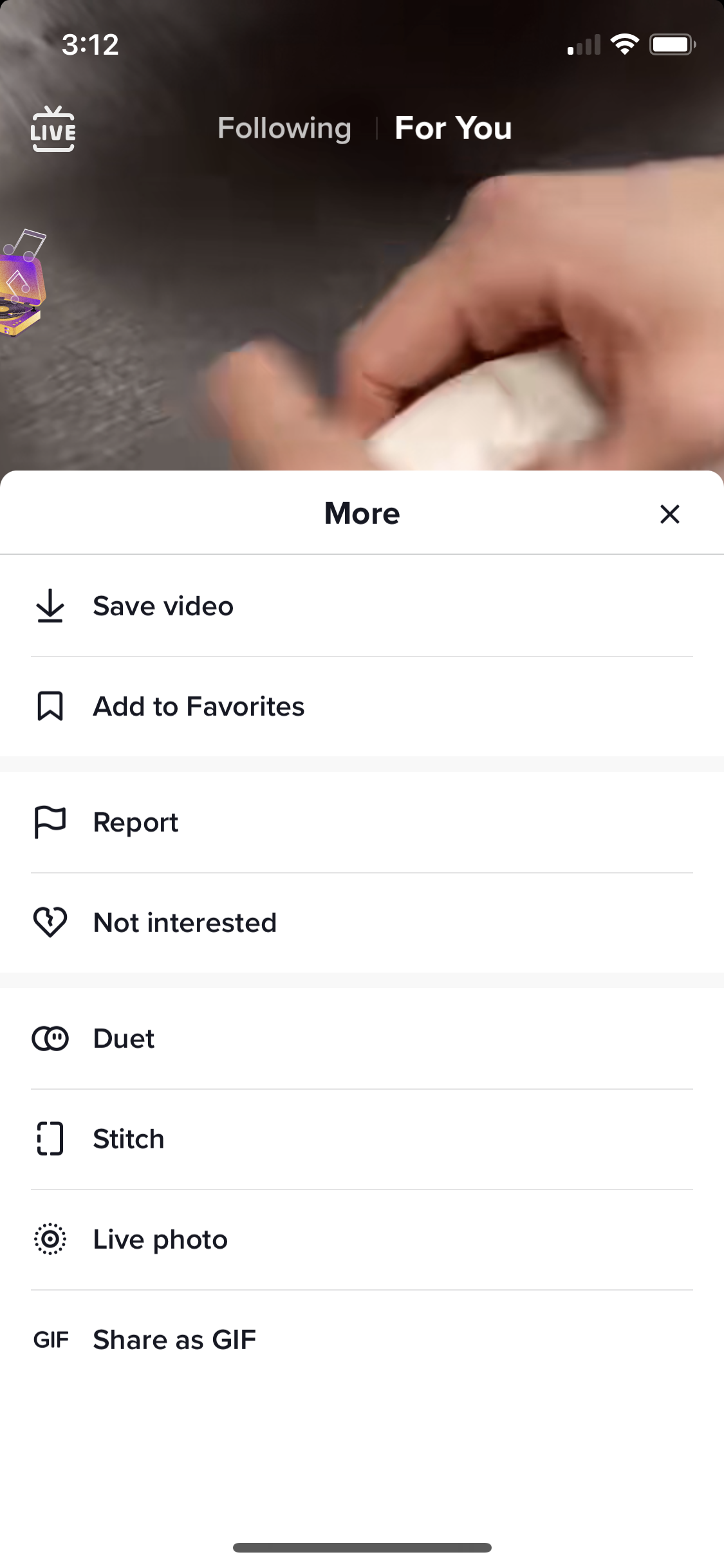 General browsing on TikTok video thumbnail