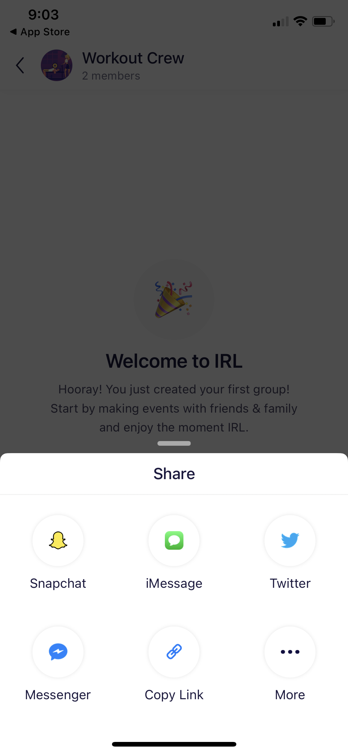 Screenshot of Share