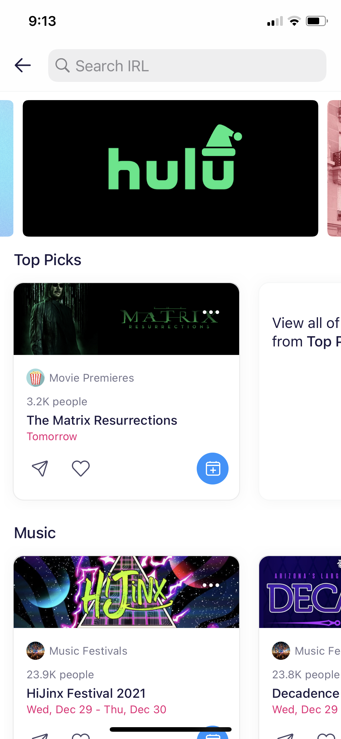 Screenshot of Discover