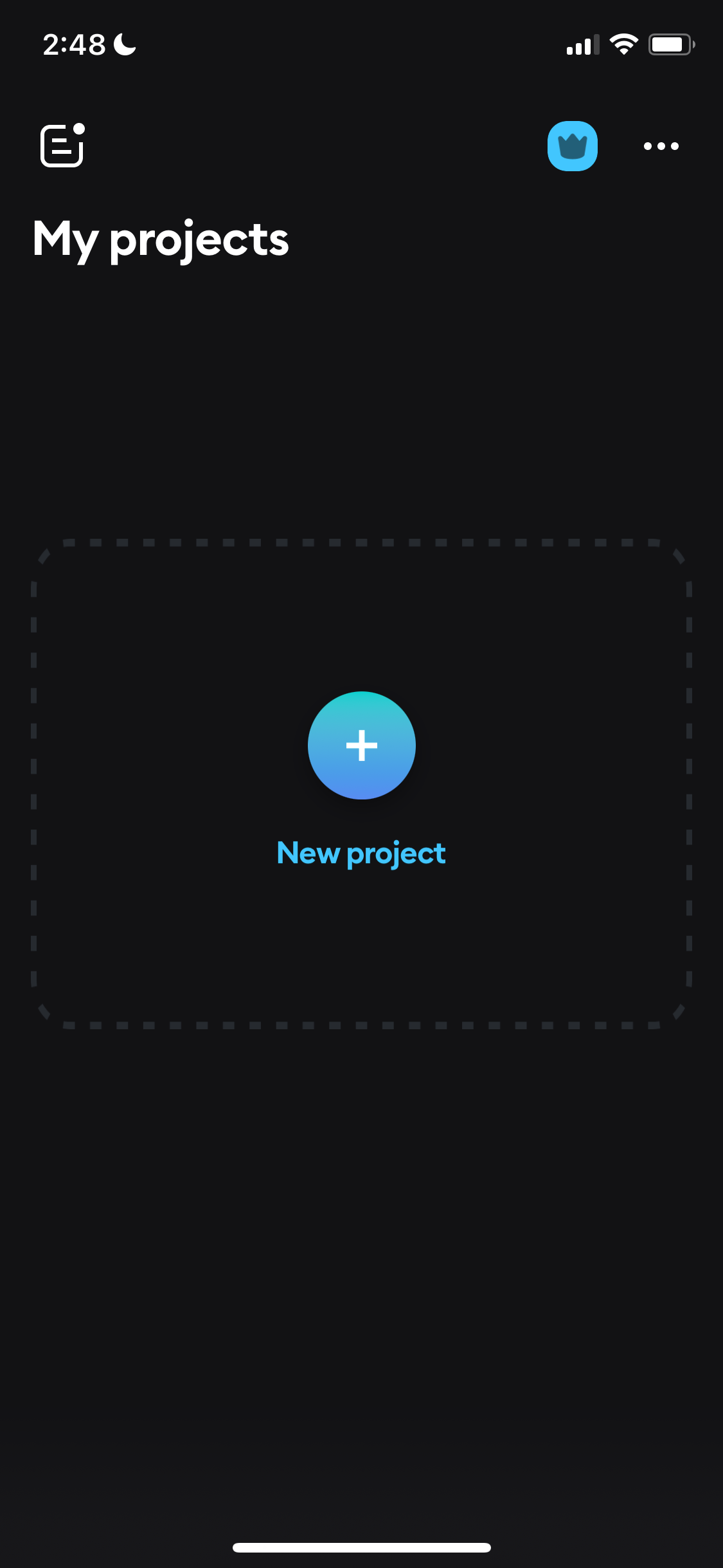 Screenshot of Projects