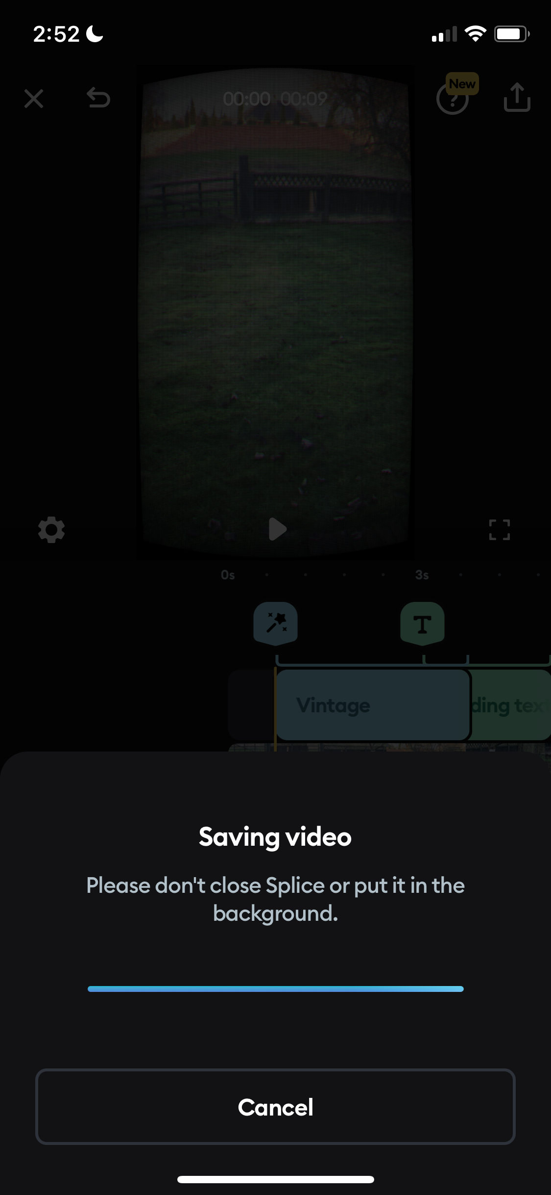 Screenshot of Saving