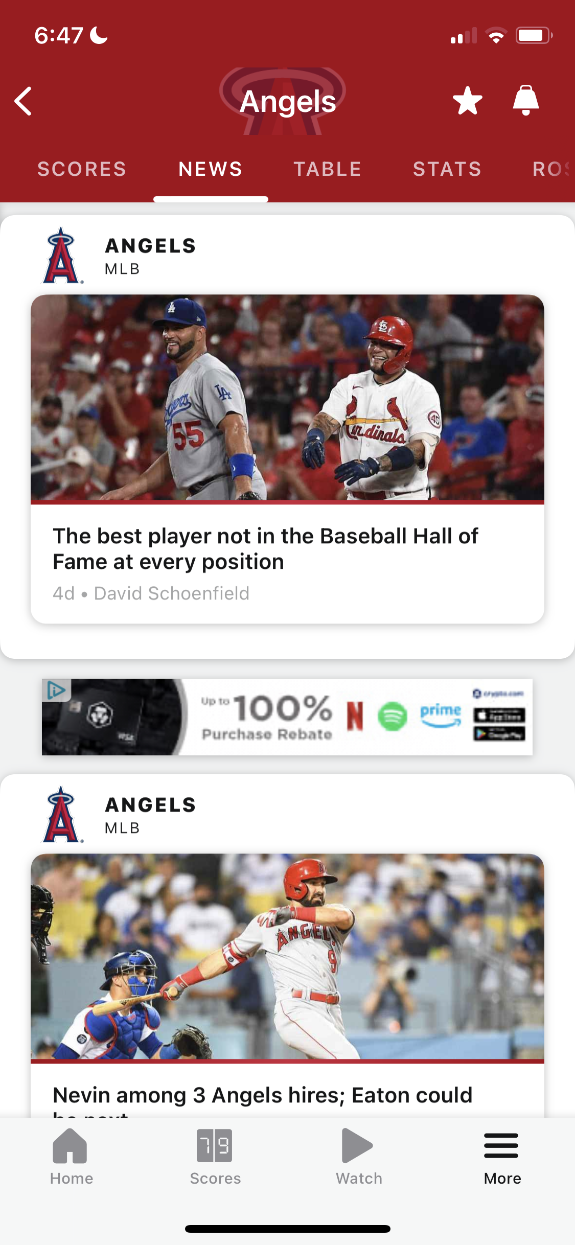 General browsing on ESPN video thumbnail