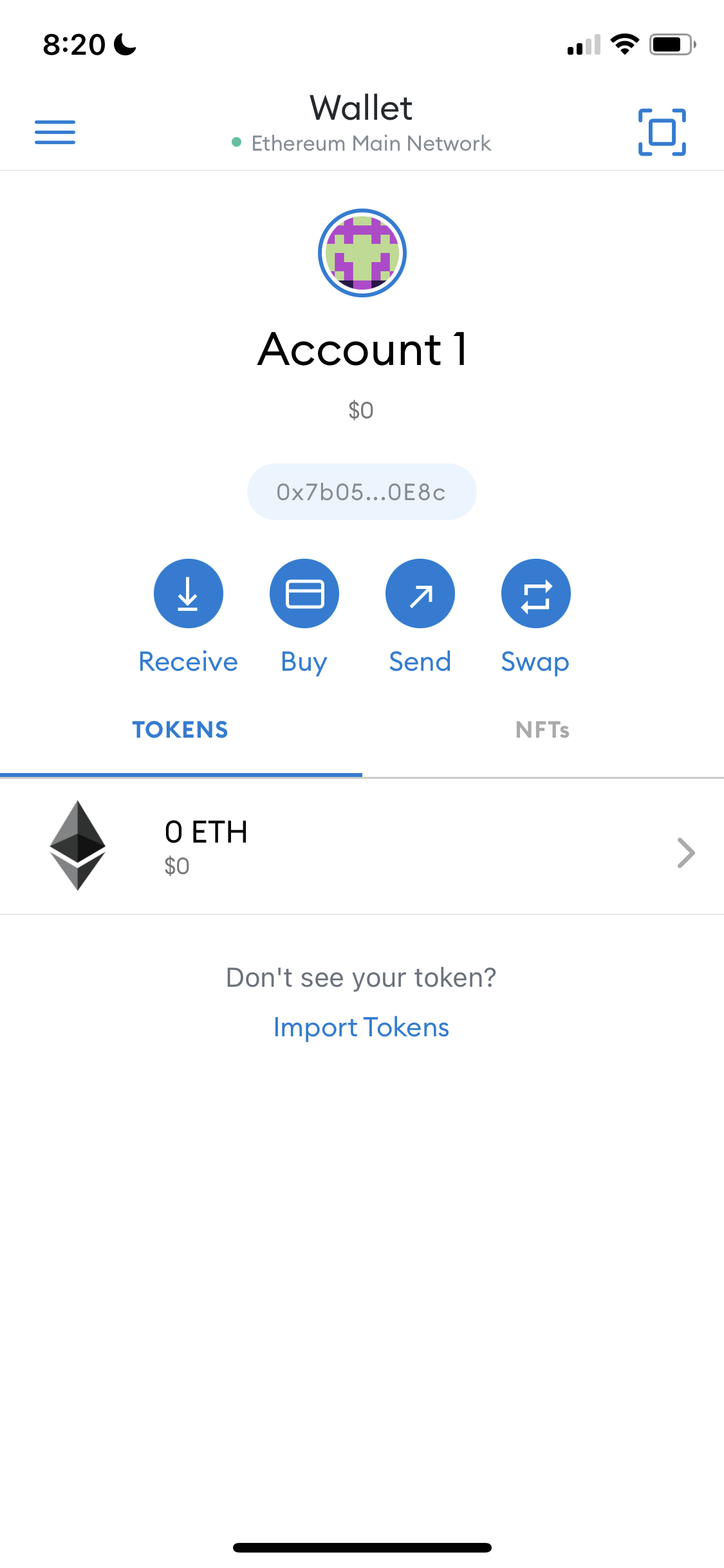 Screenshot of Wallet