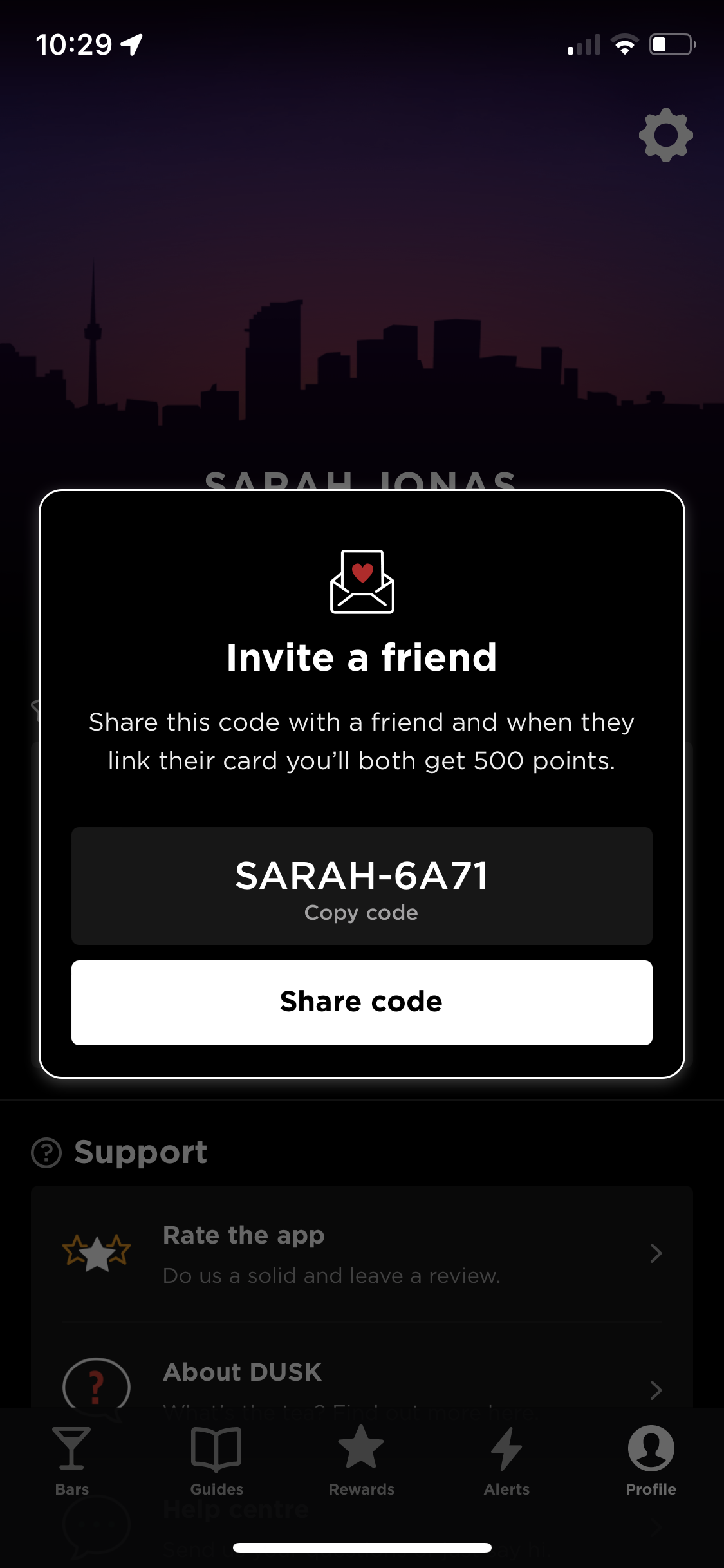 Screenshot of Invite people