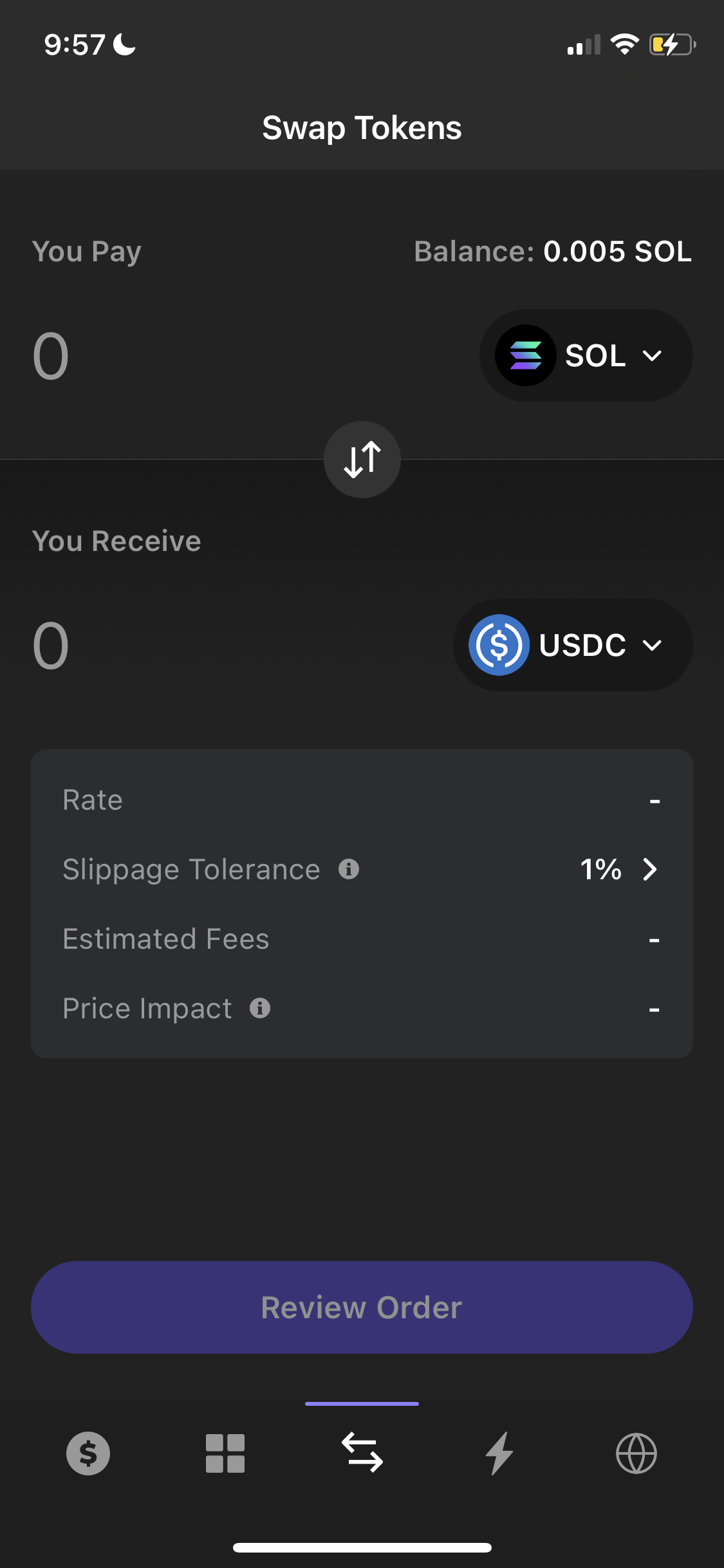 Screenshot of Currency converter