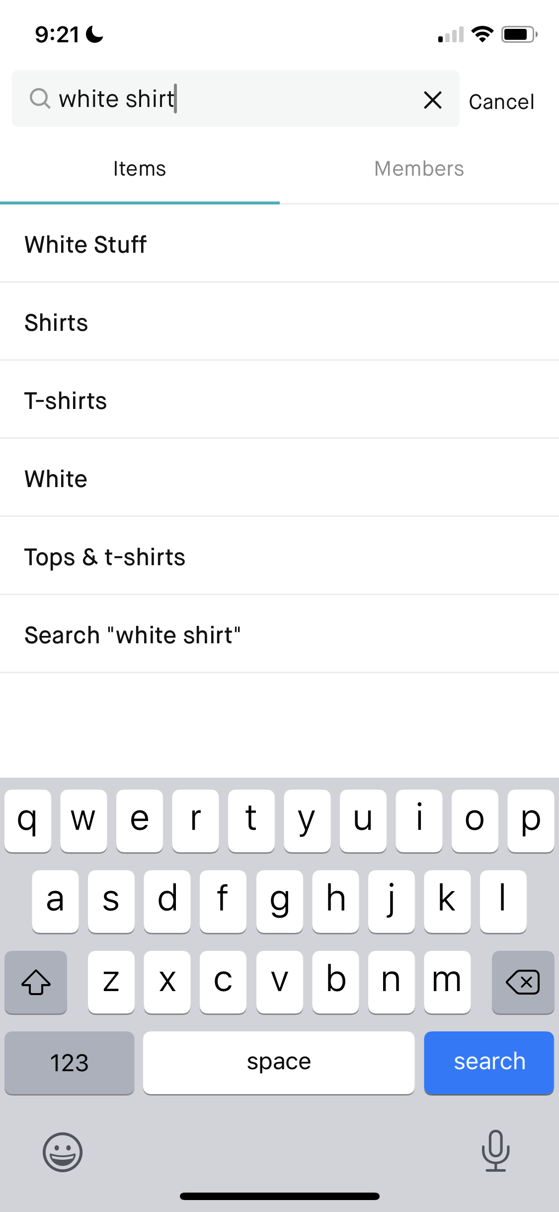 Screenshot of Search