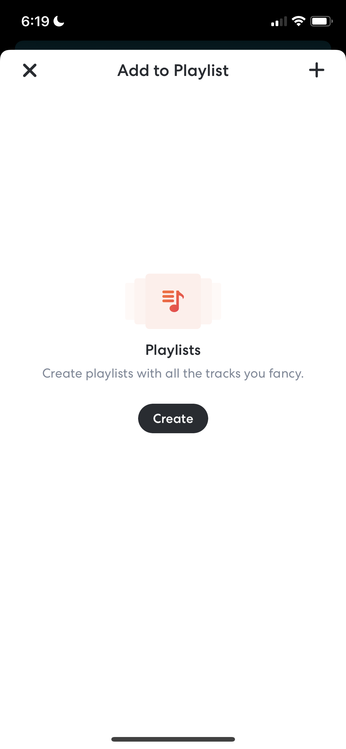 Screenshot of Add to playlist