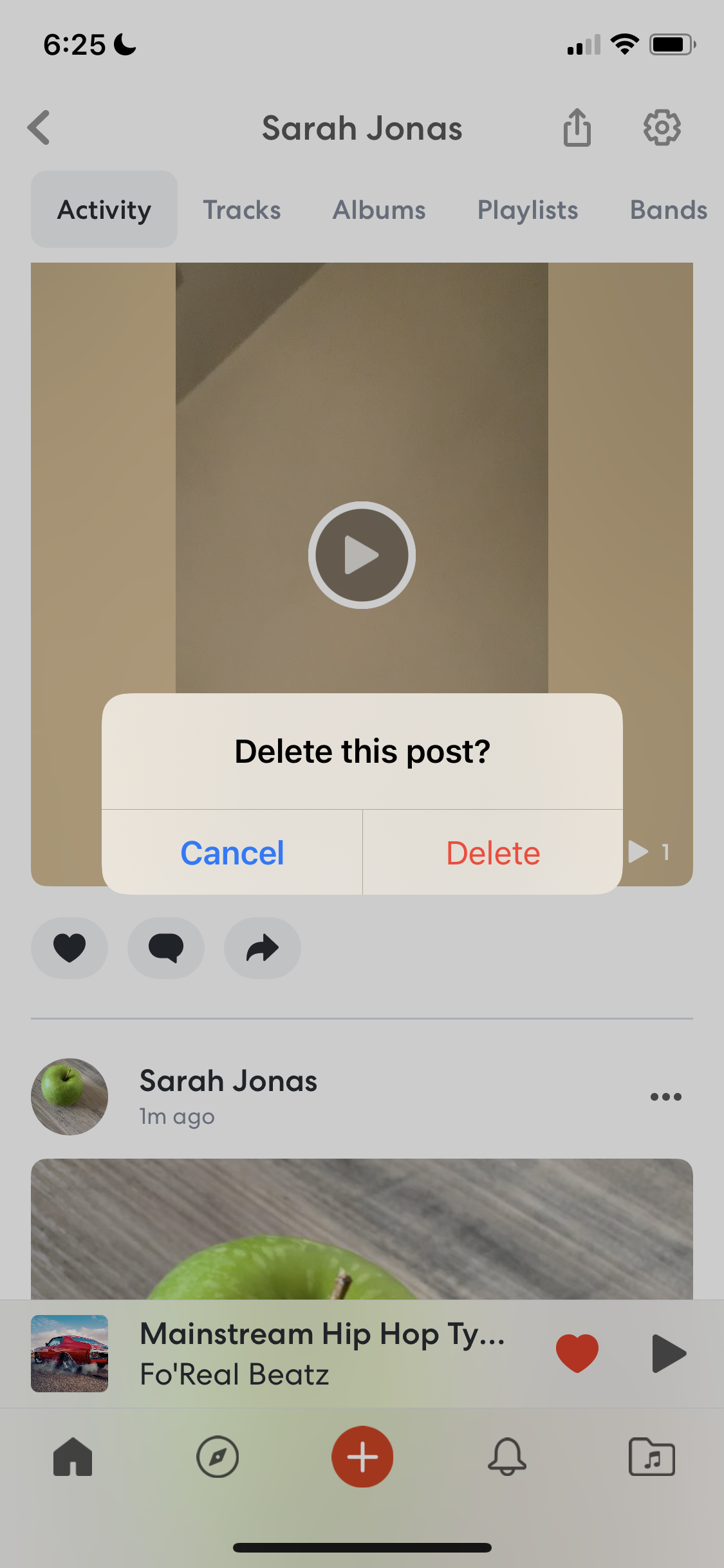 Screenshot of Delete