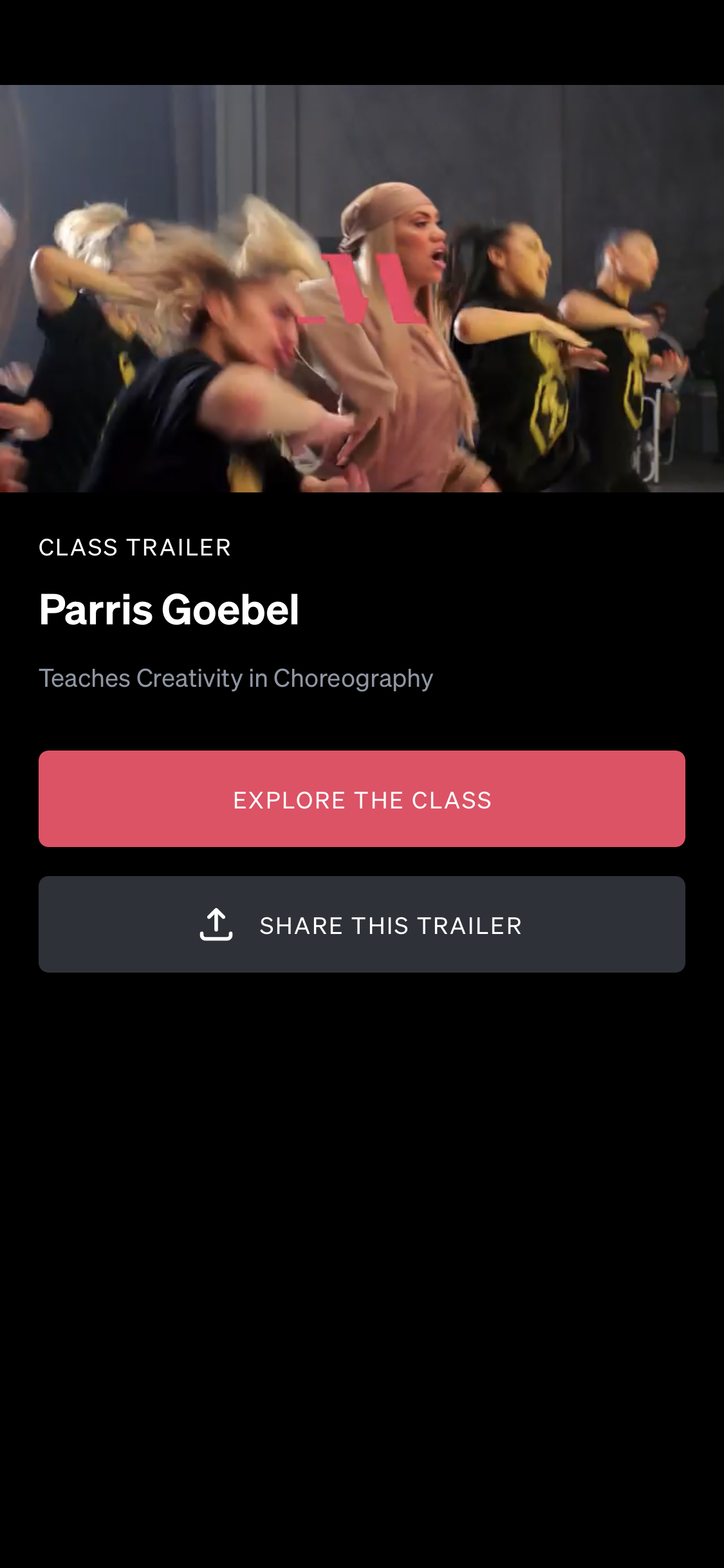 General browsing on Masterclass video thumbnail