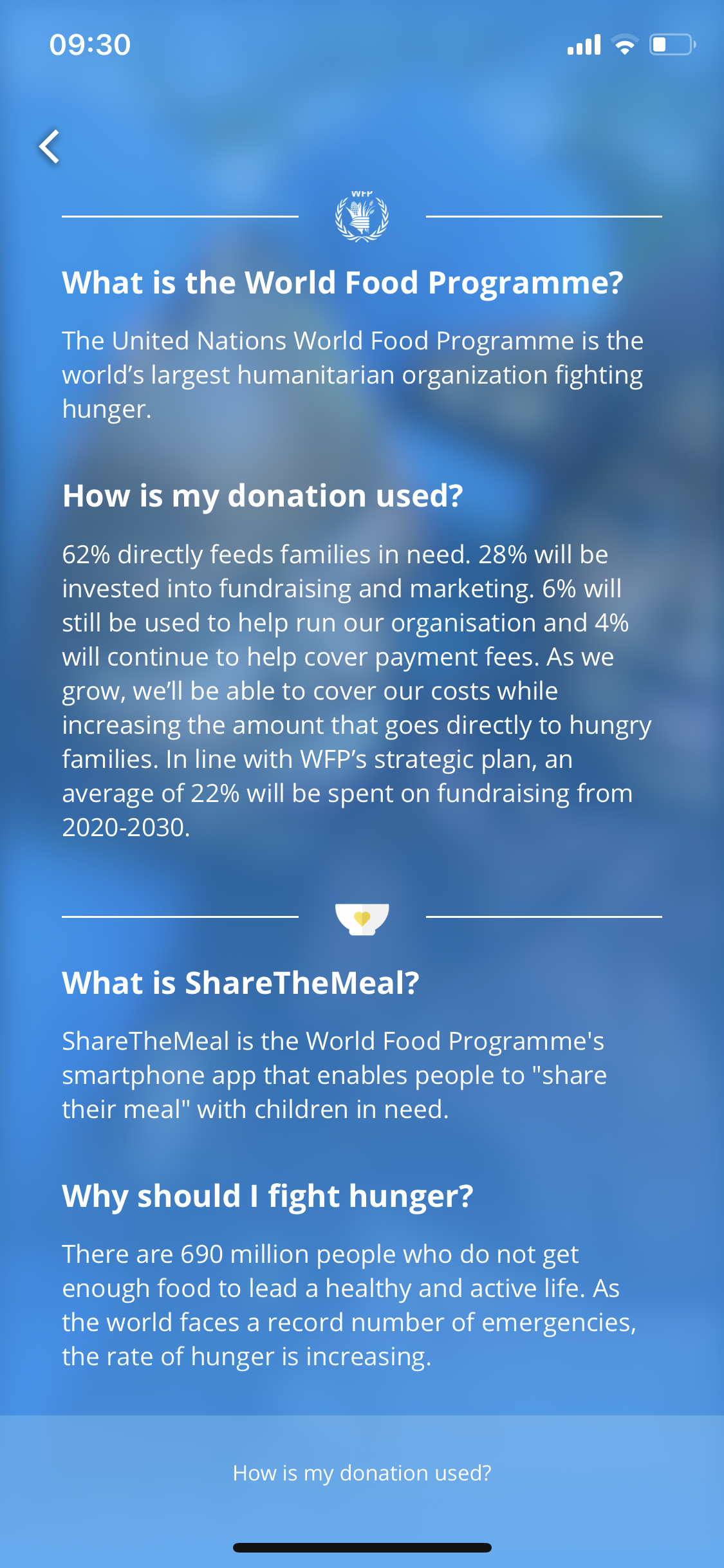 General browsing on ShareTheMeal video thumbnail