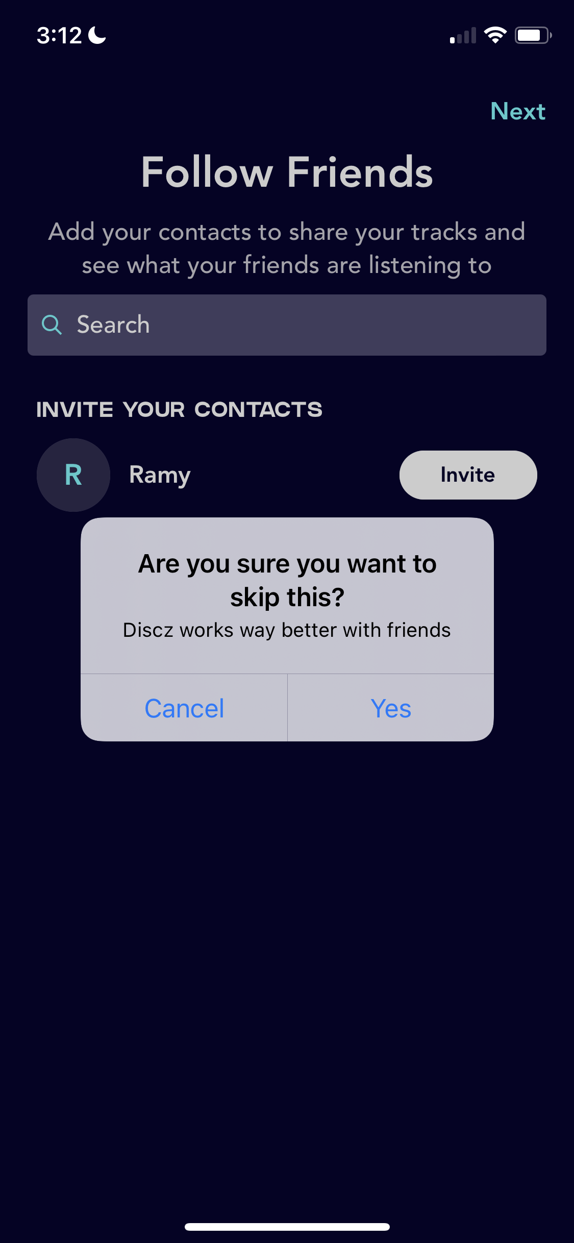 Screenshot of Confirm