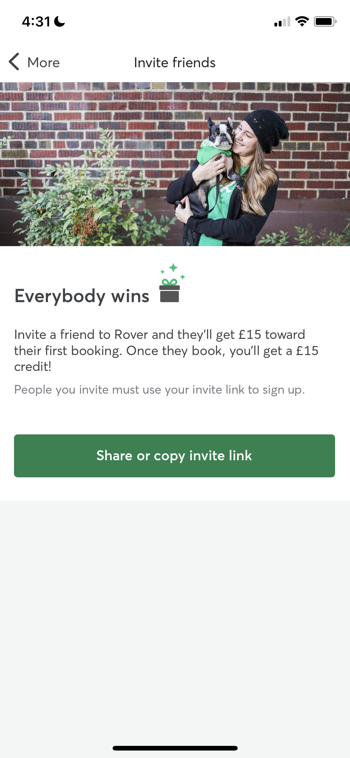 Screenshot of Invite people