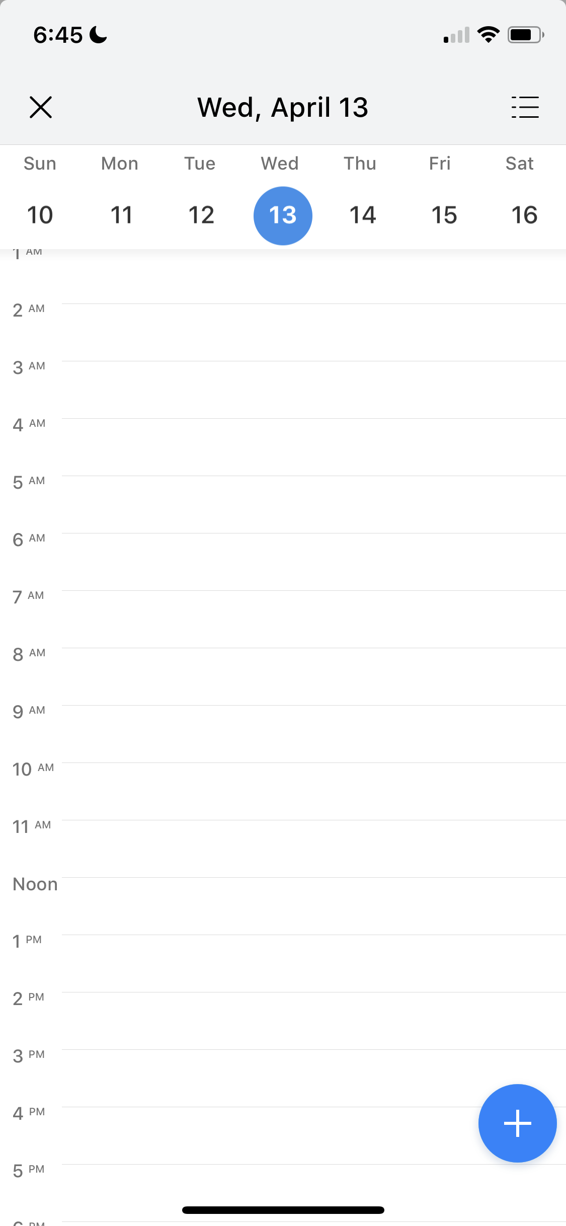 Screenshot of Calendar