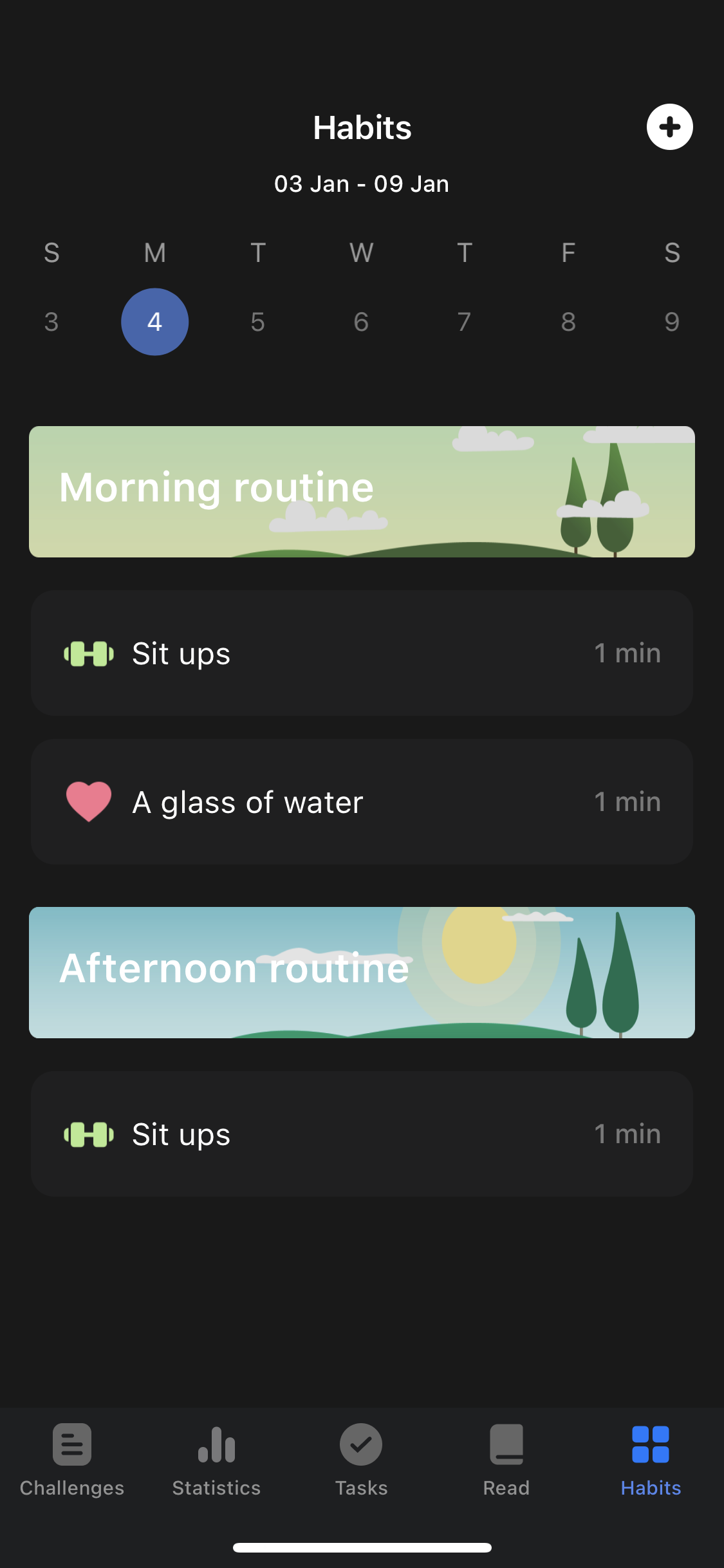 Screenshot of Habits