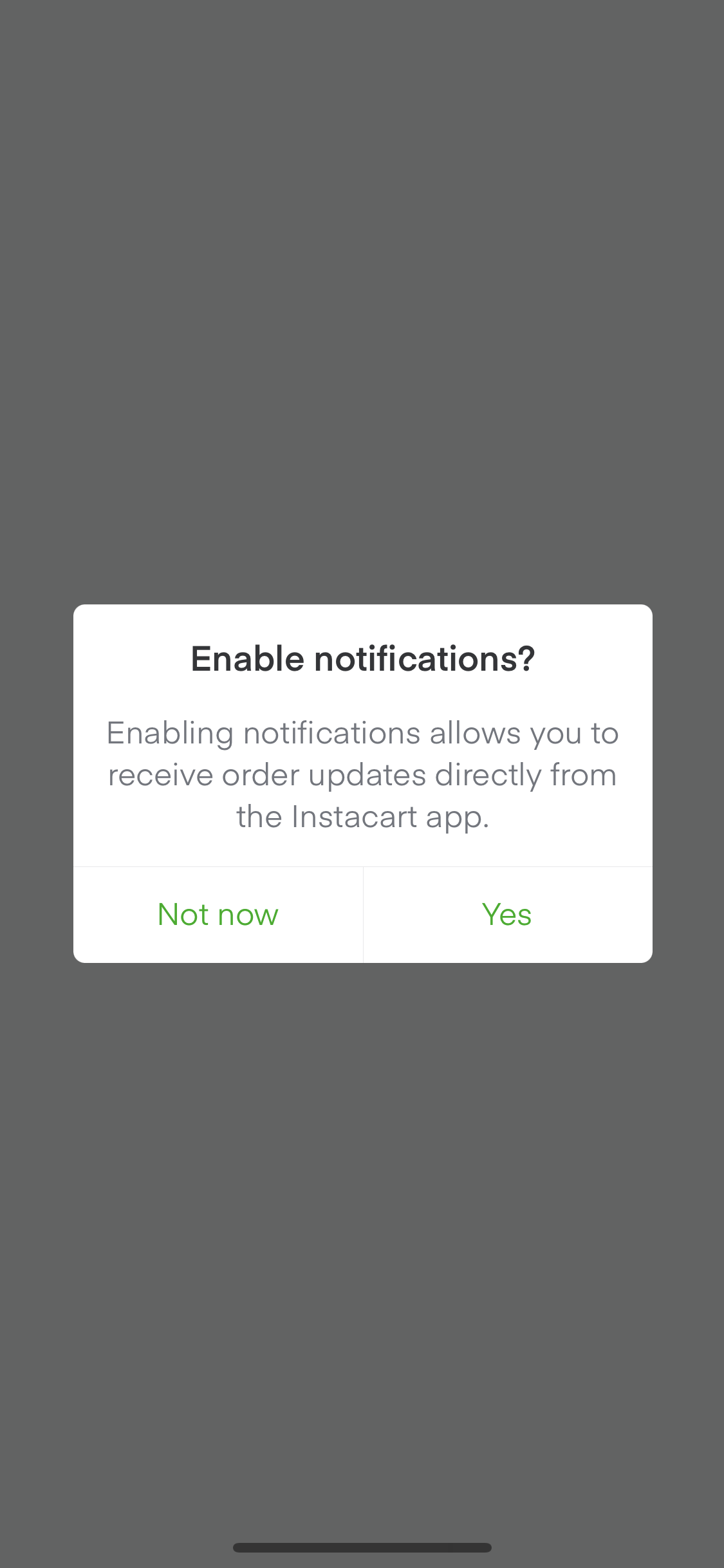 Screenshot of Enable notifications