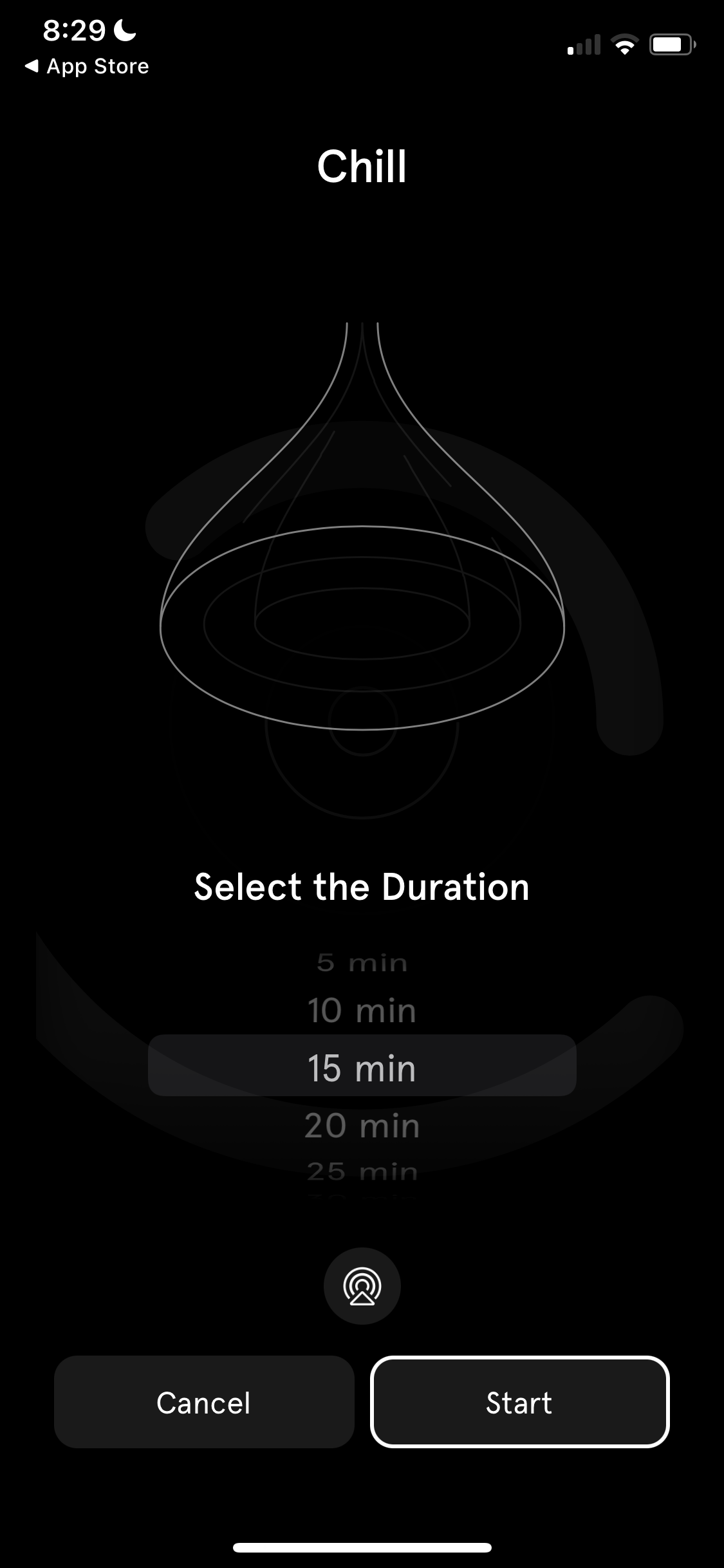 Screenshot of Select duration