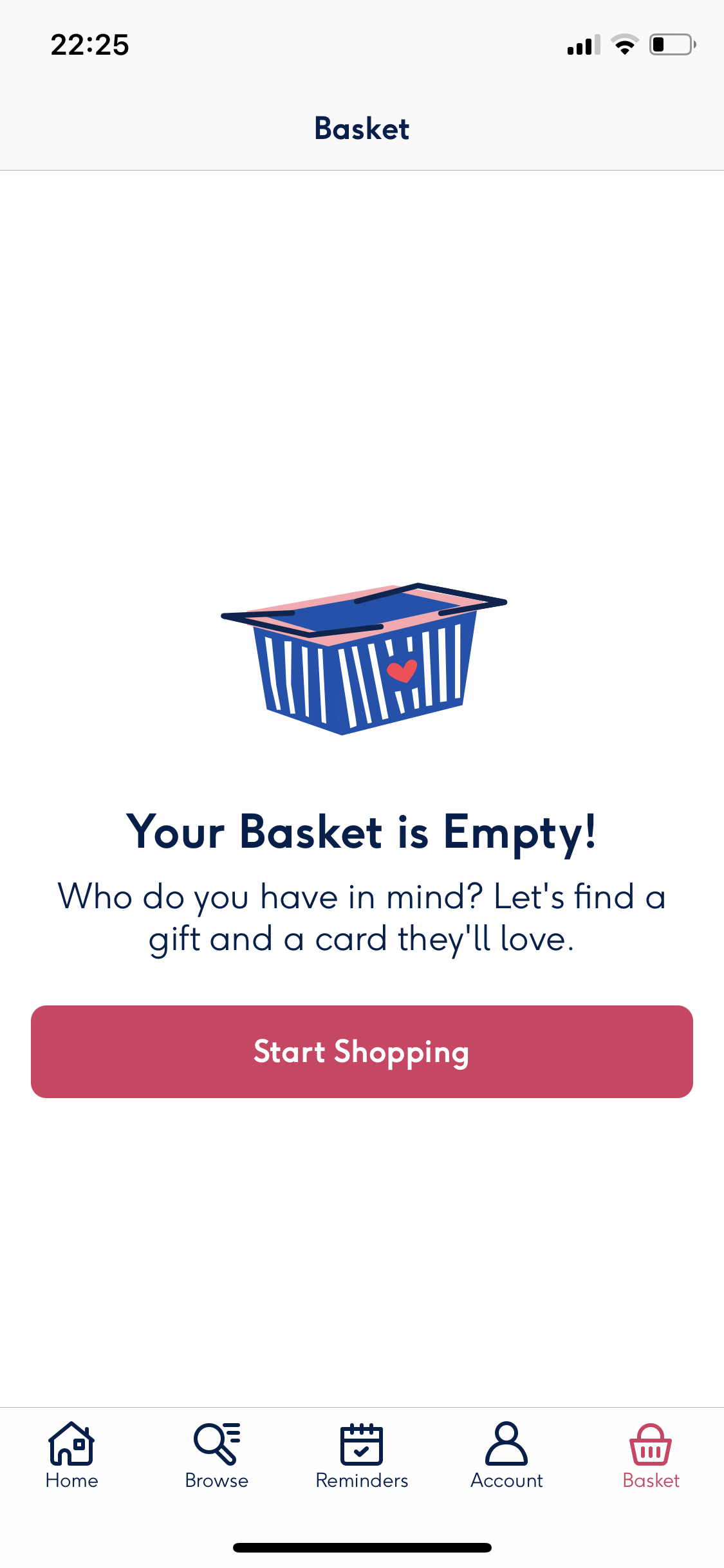 Screenshot of Basket