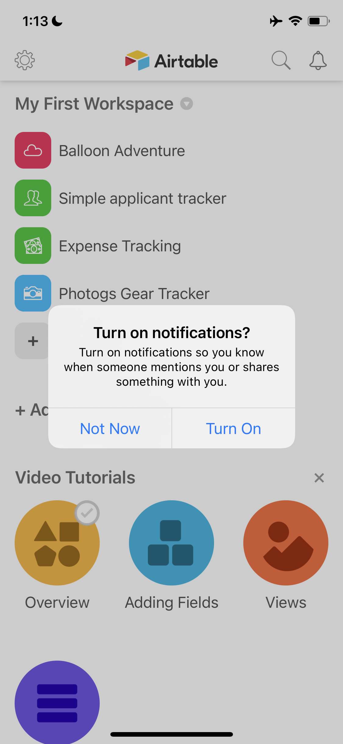 Screenshot of Enable notifications