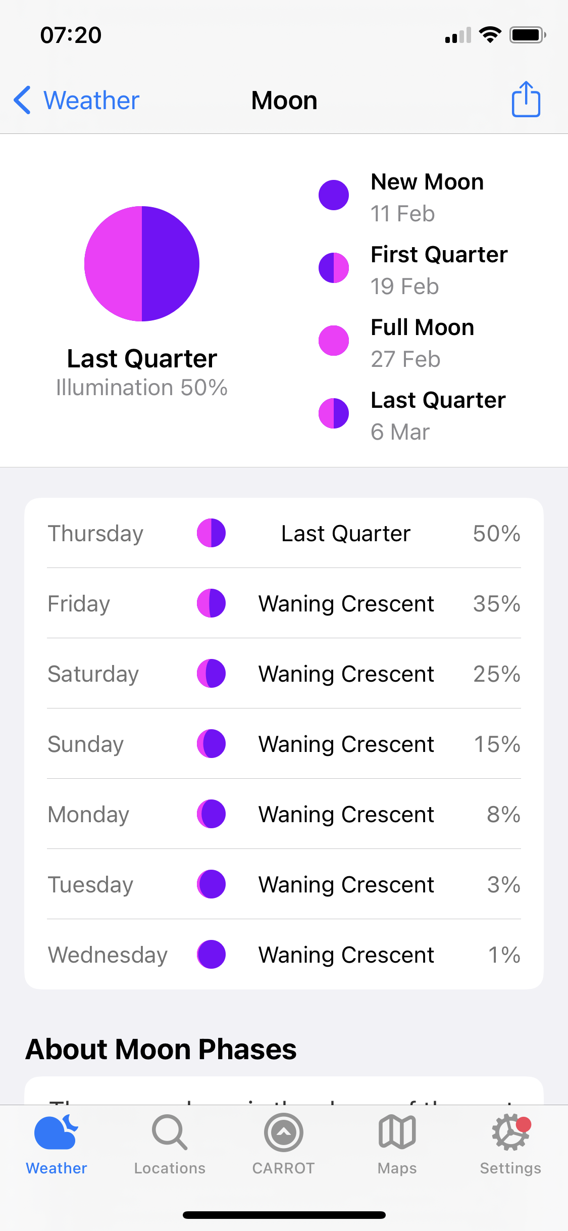 General browsing on Carrot weather video thumbnail