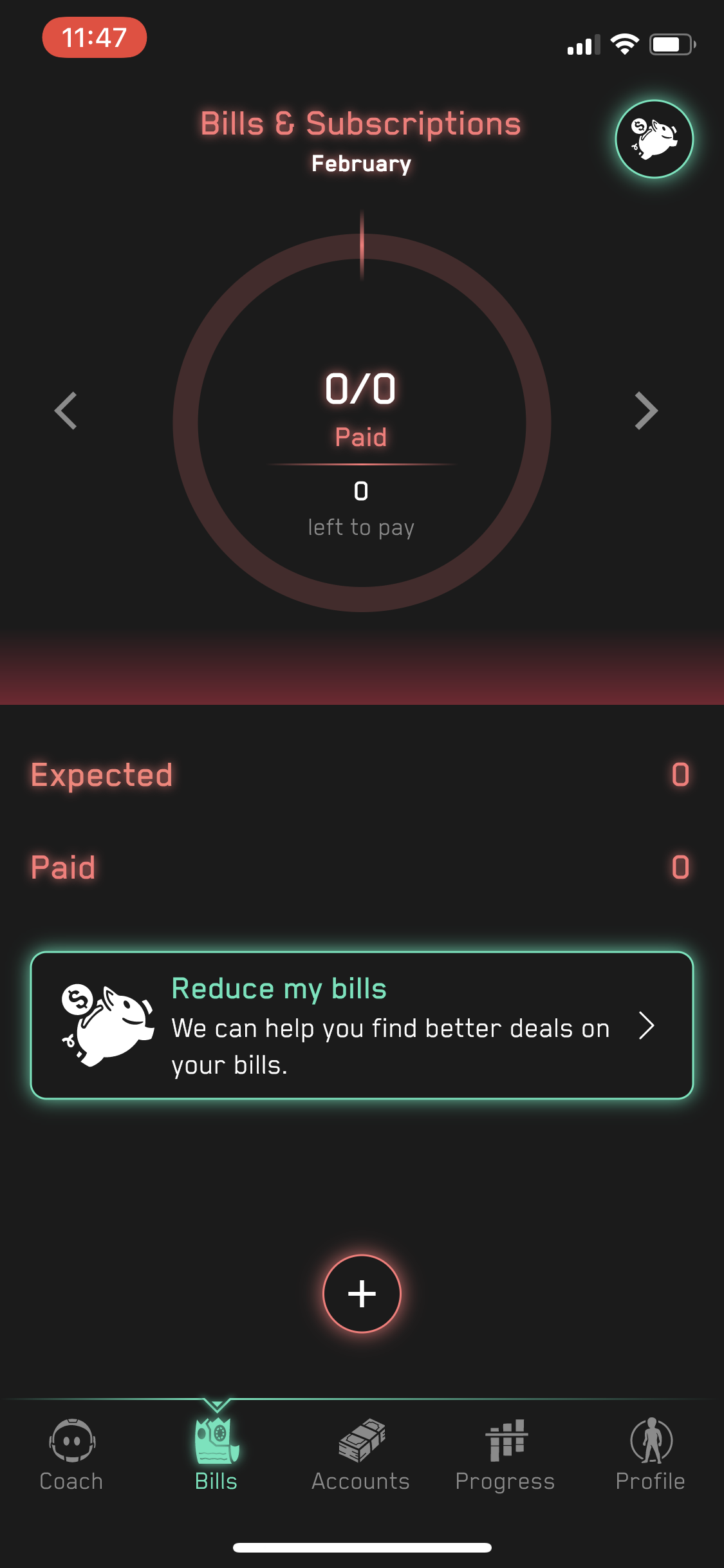 Screenshot of Bills