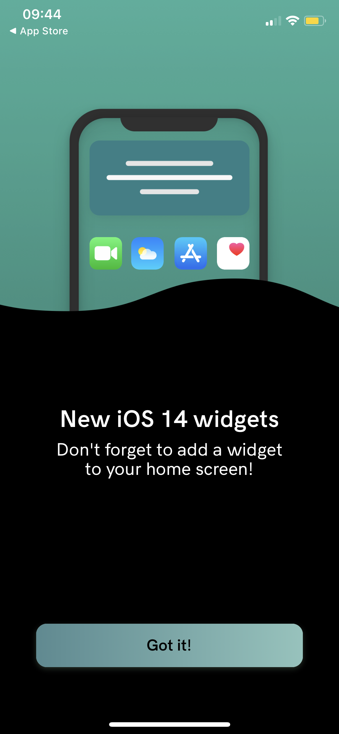 Screenshot of Widgets