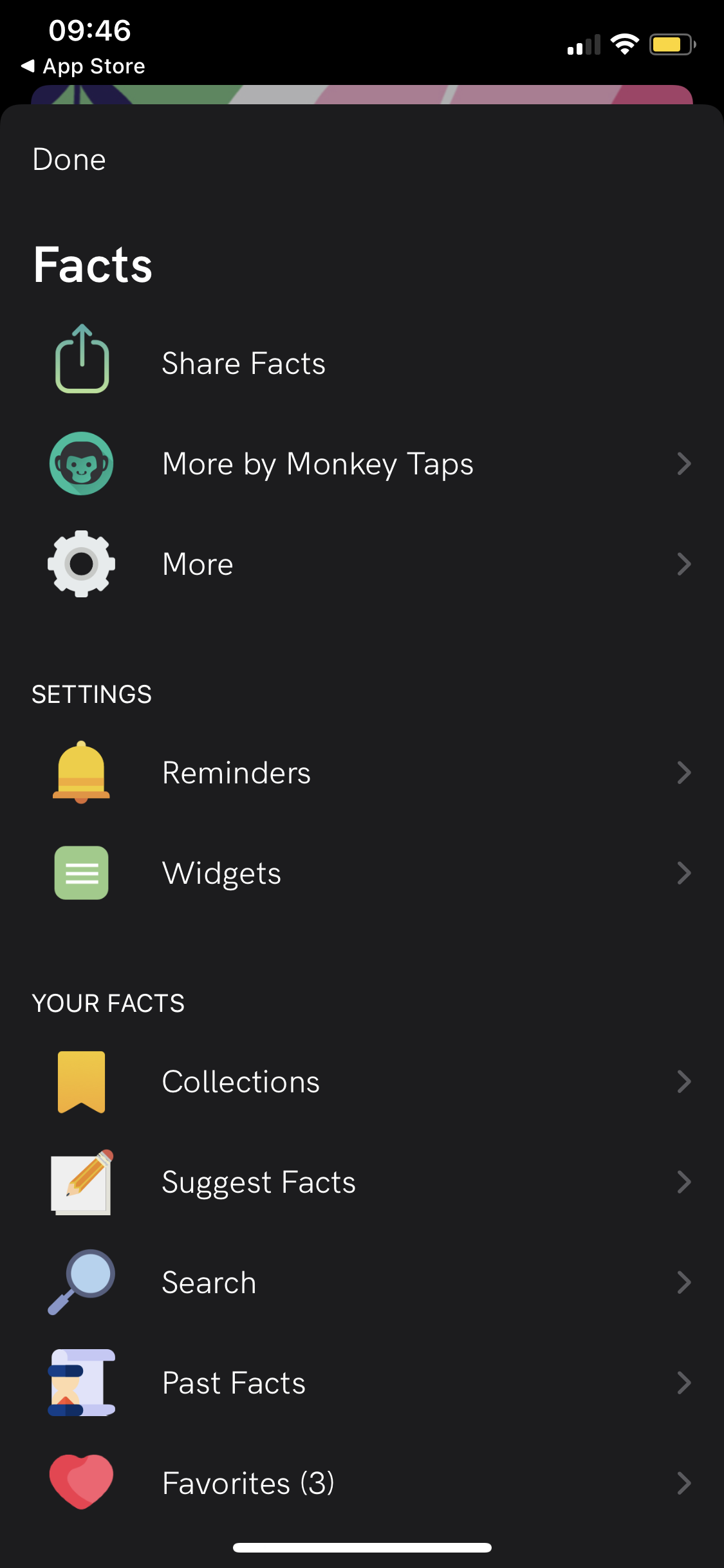 Screenshot of Settings