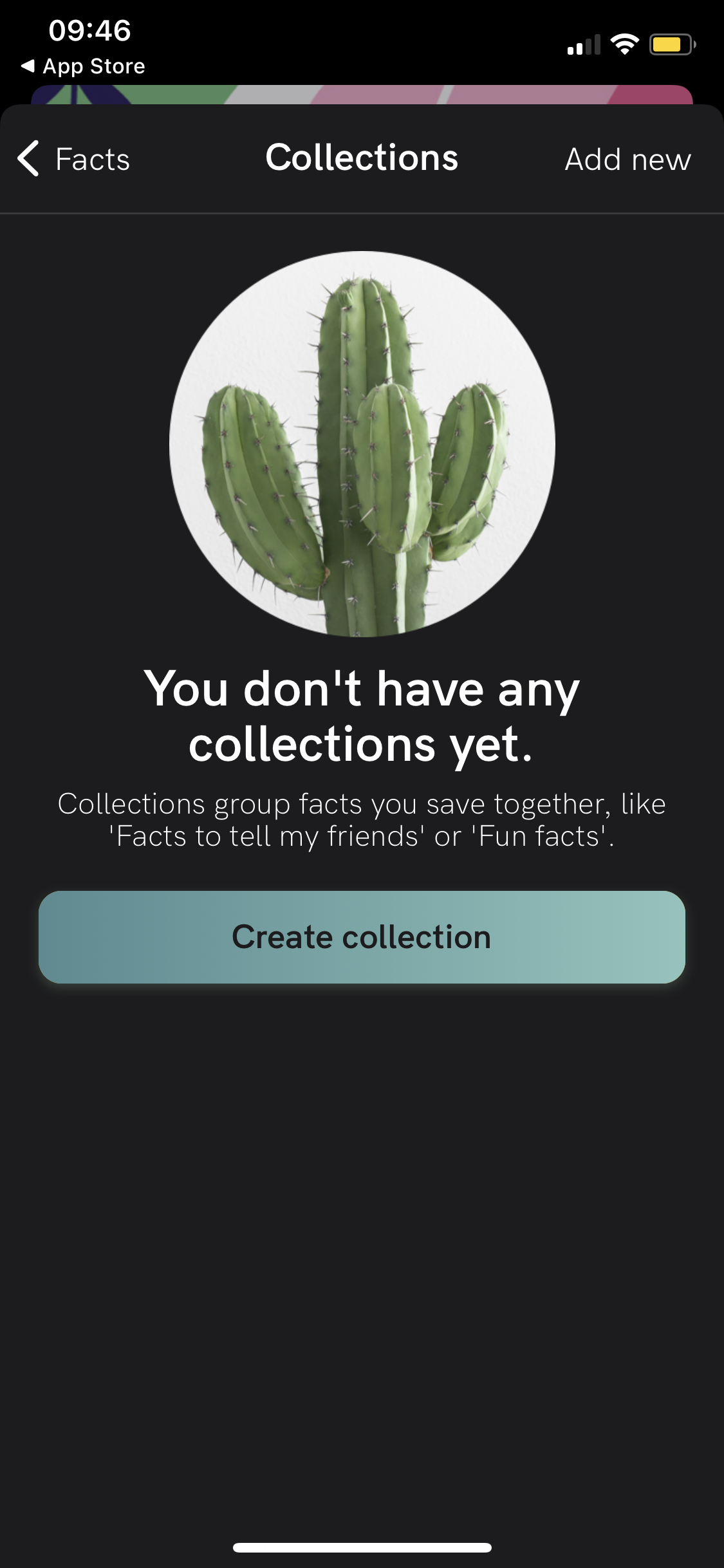 Screenshot of Collections