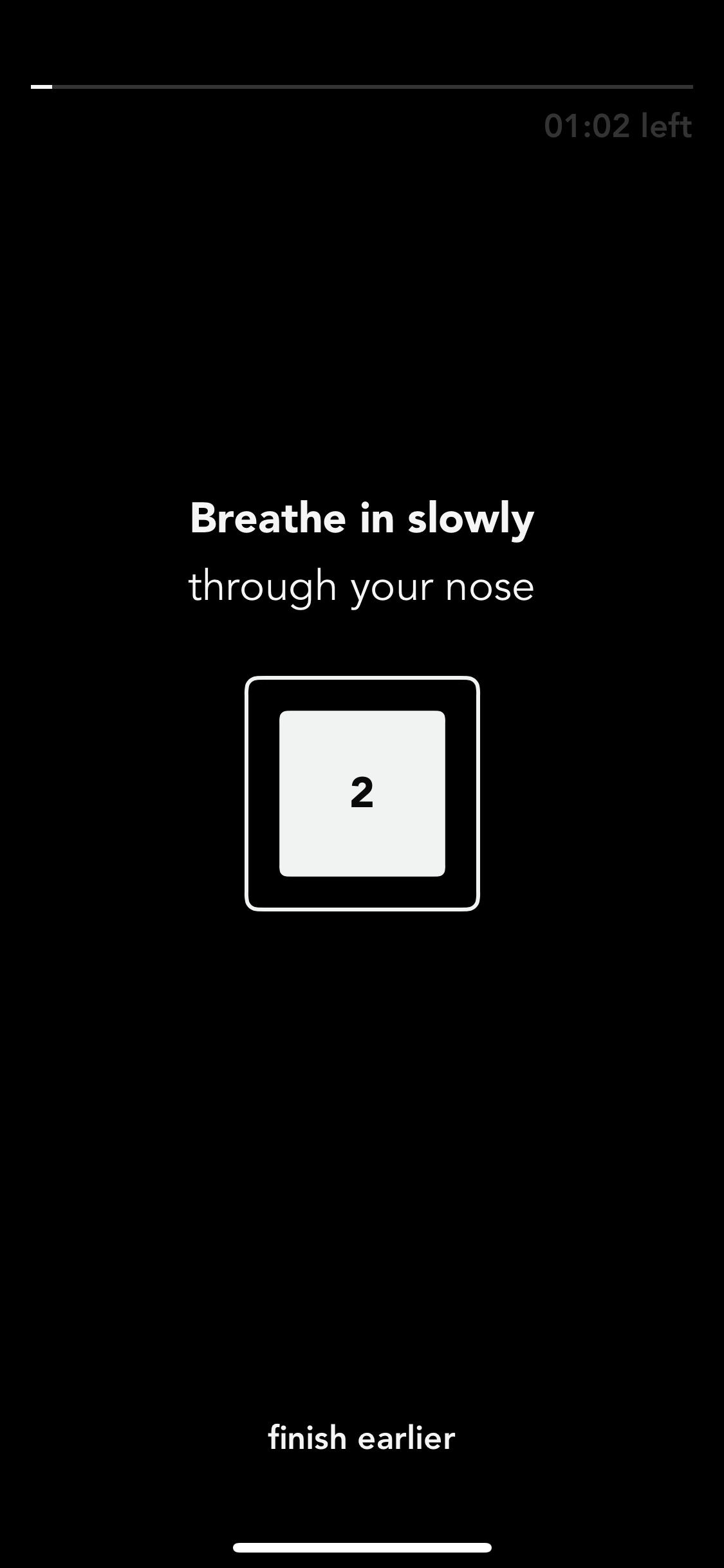 Screenshot of Breathing exercise