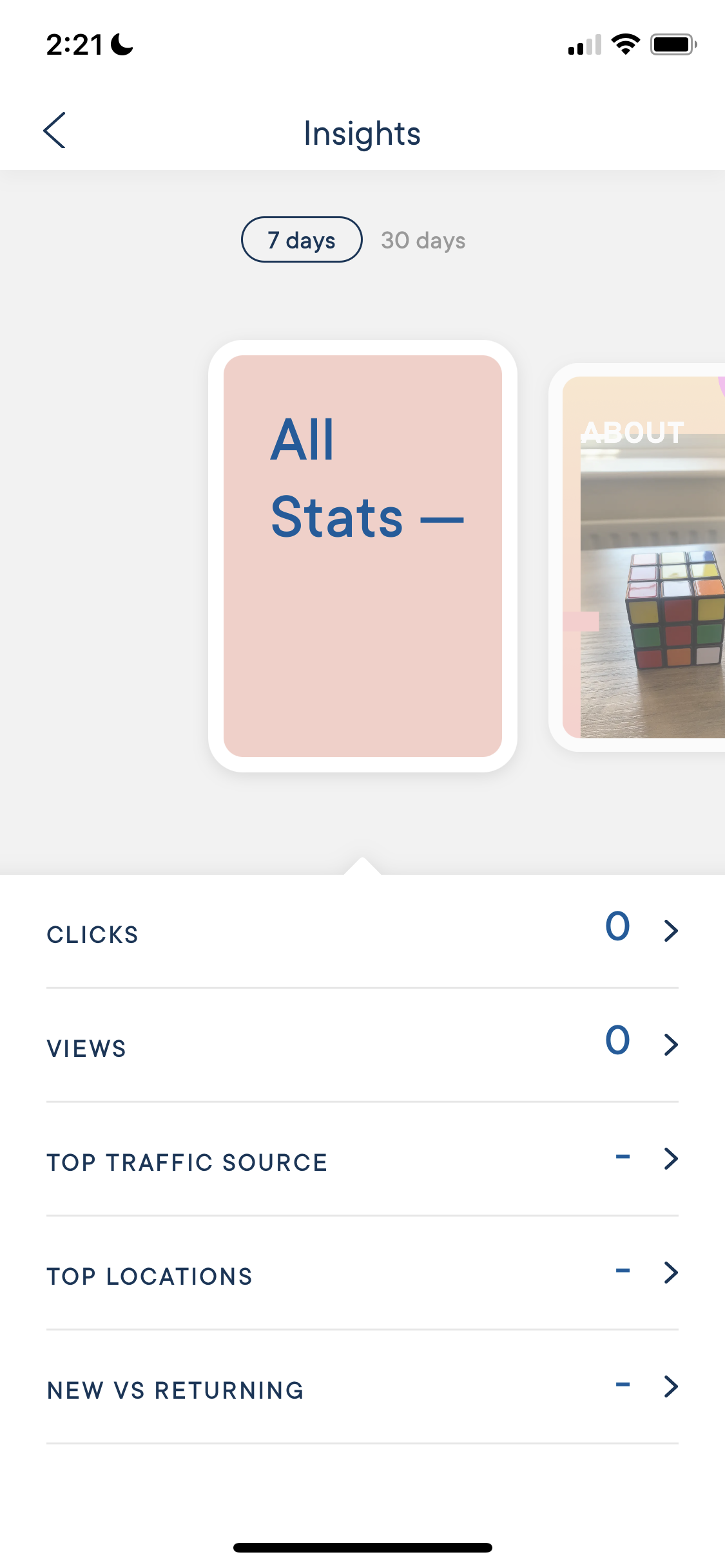 Screenshot of Insights