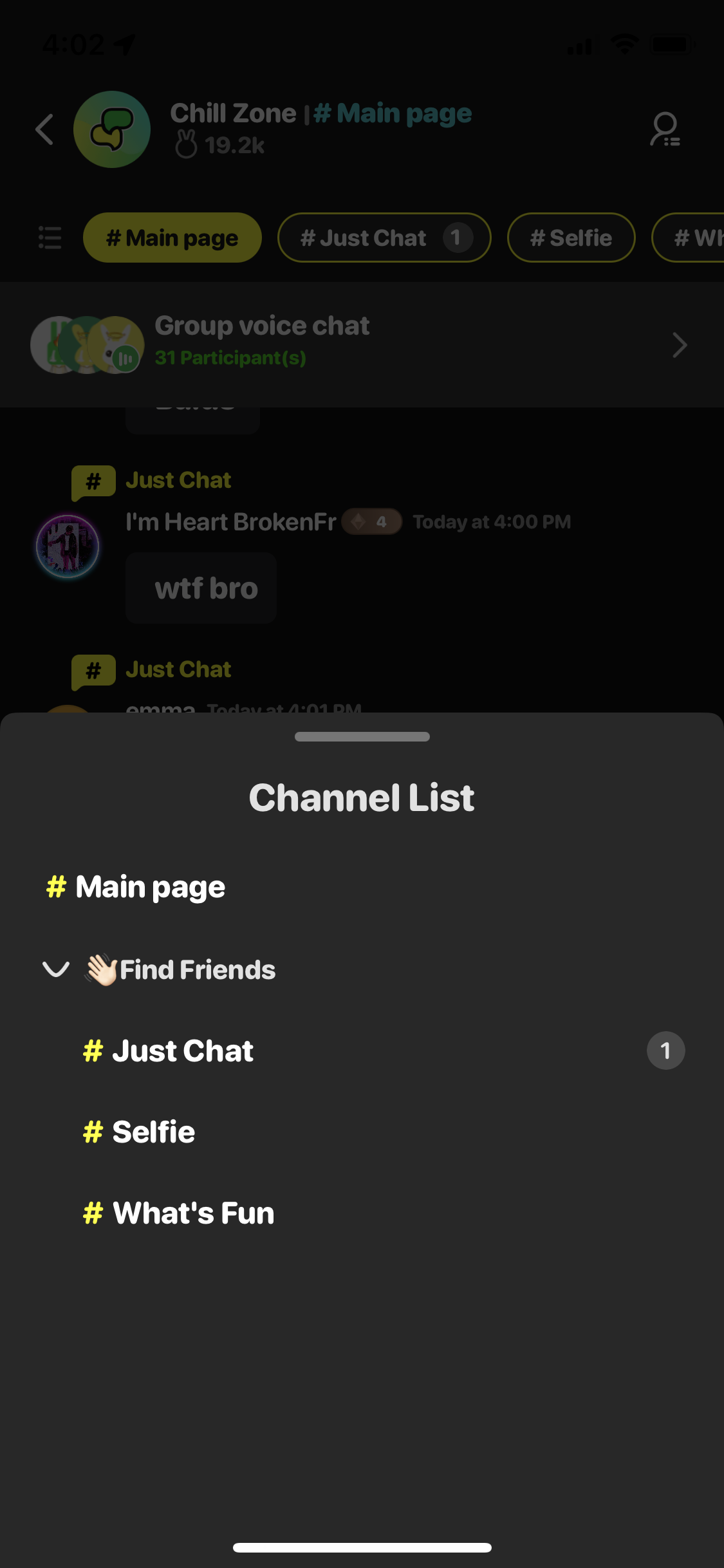 Screenshot of Channels