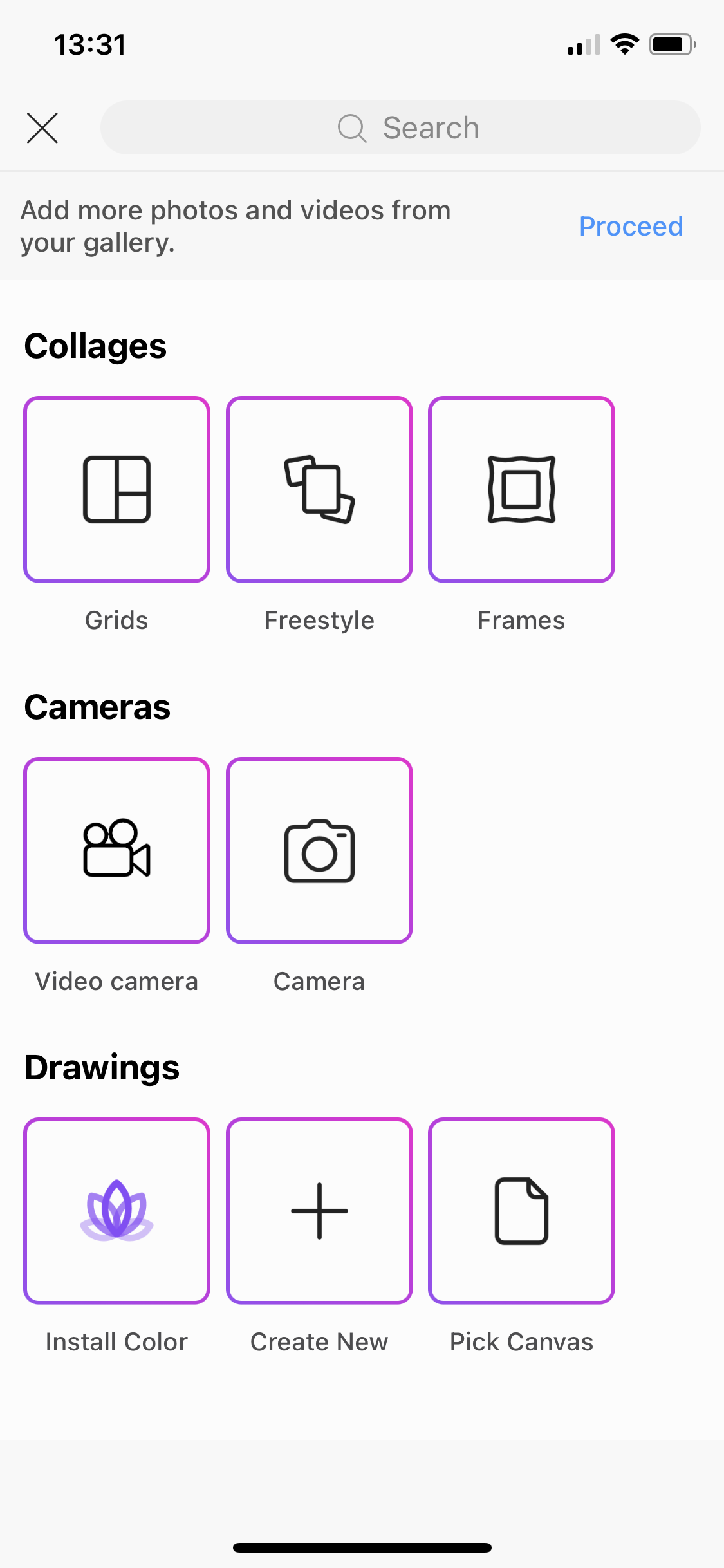 General browsing on PicsArt video thumbnail