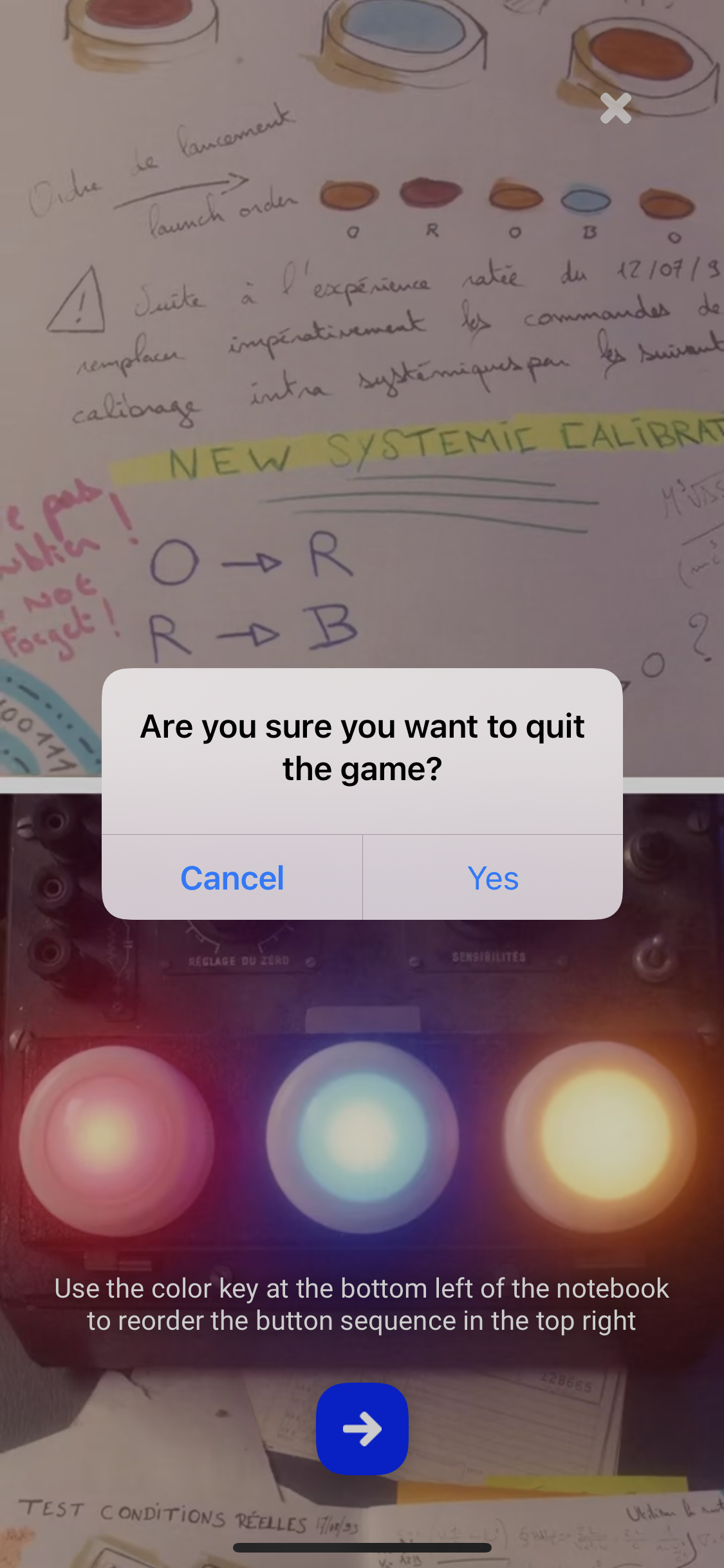 Screenshot of Confirm quit