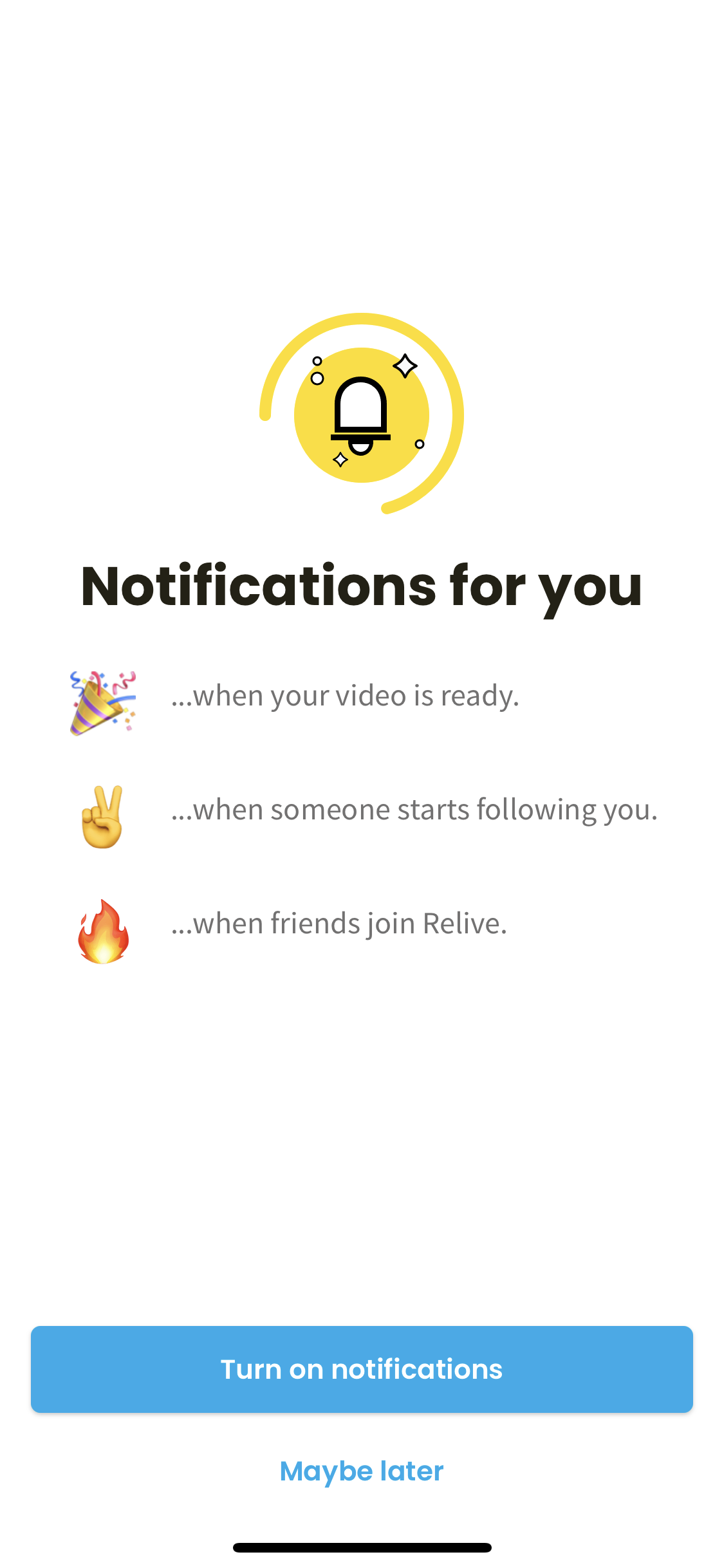 Screenshot of Enable notifications