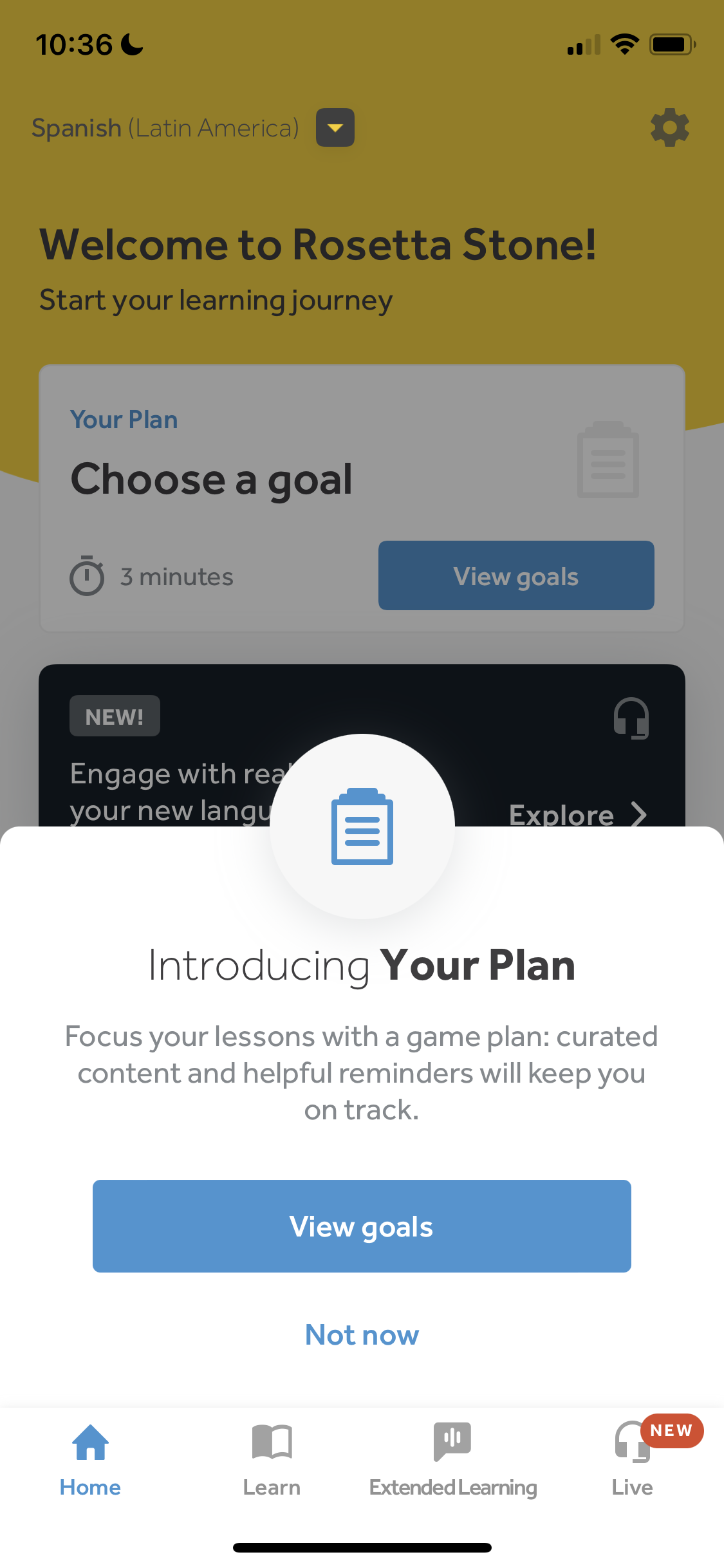 Screenshot of Guide popover