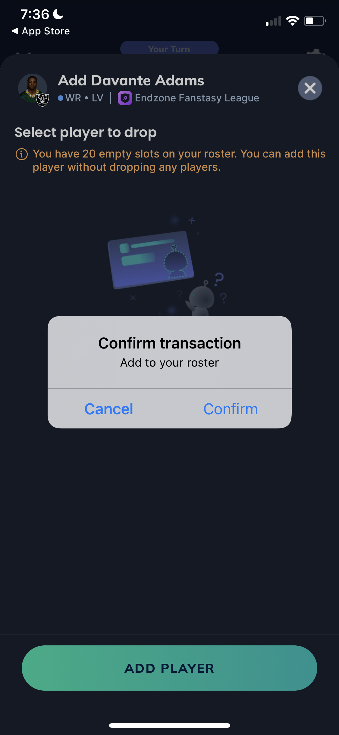 Screenshot of Confirm