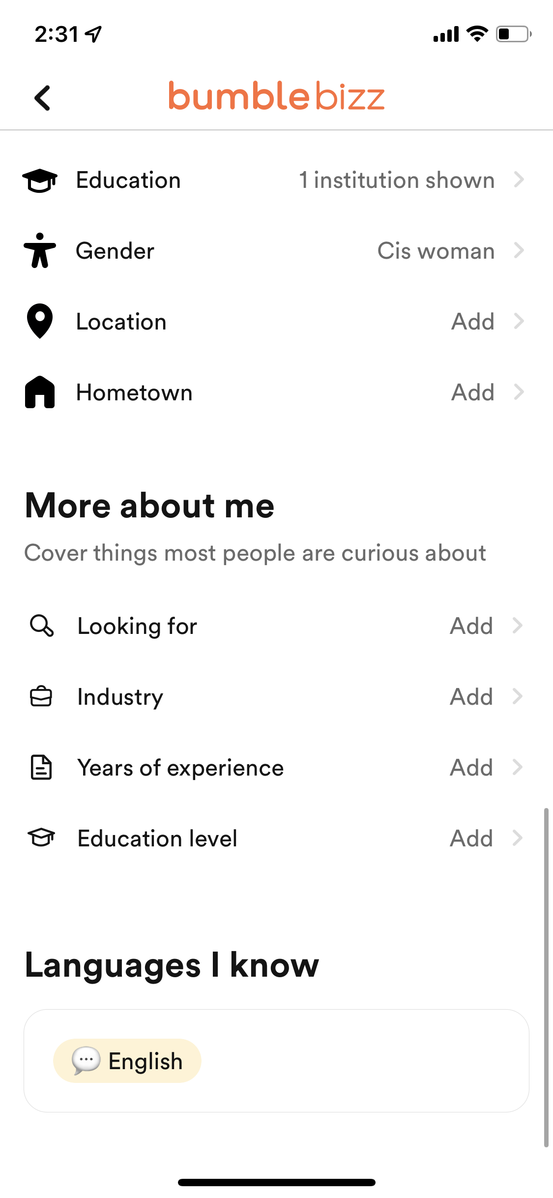 Business sign up screenshot