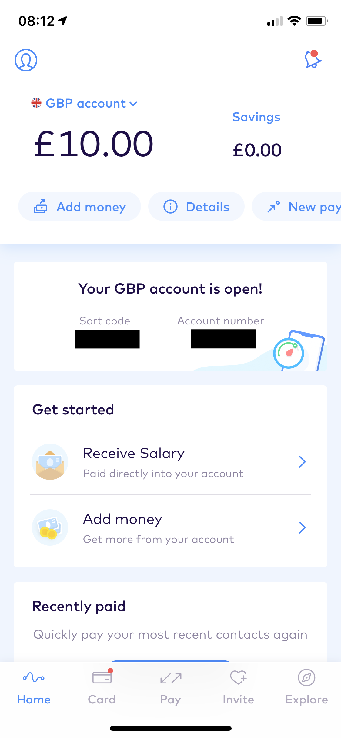 Sending currency on Monese video screenshot