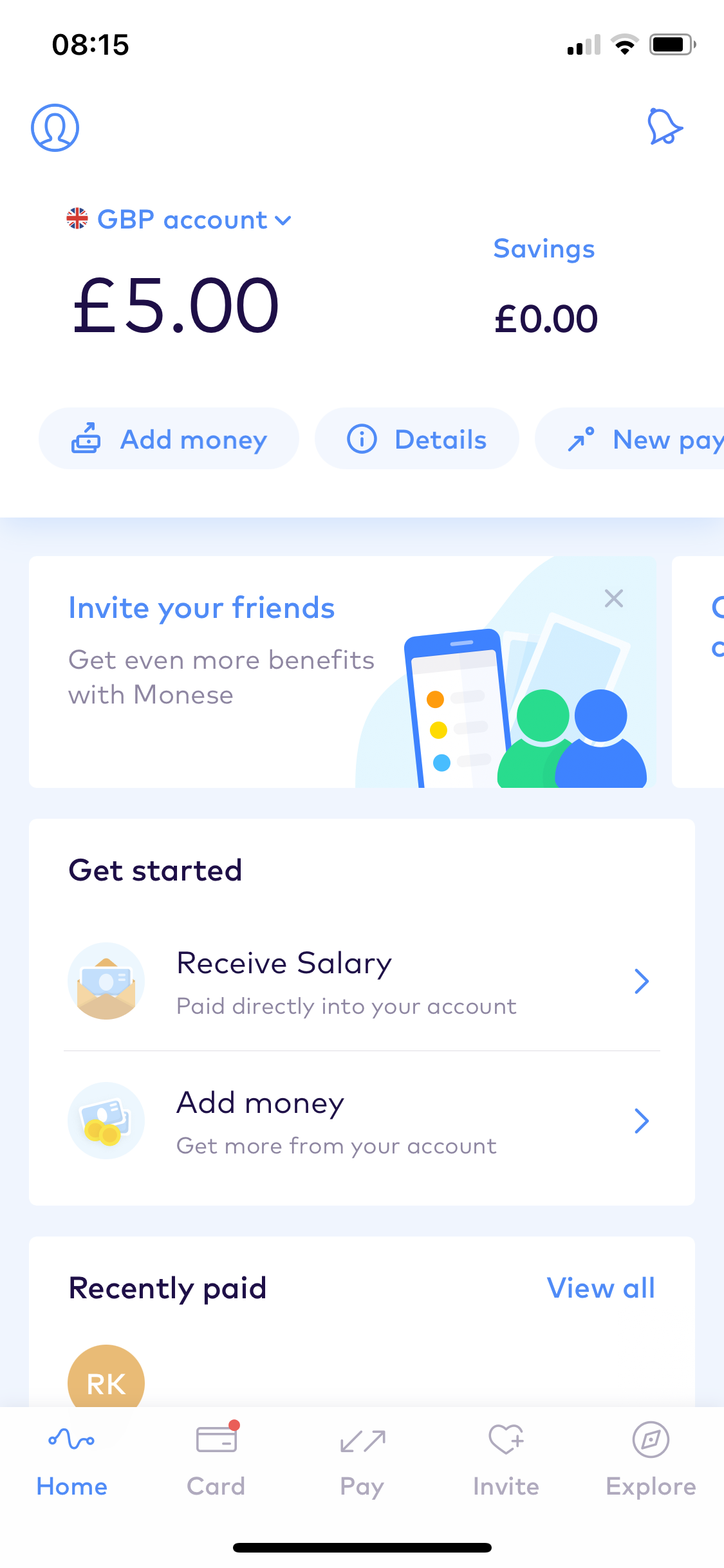 Monese Flow Examples Page Flows