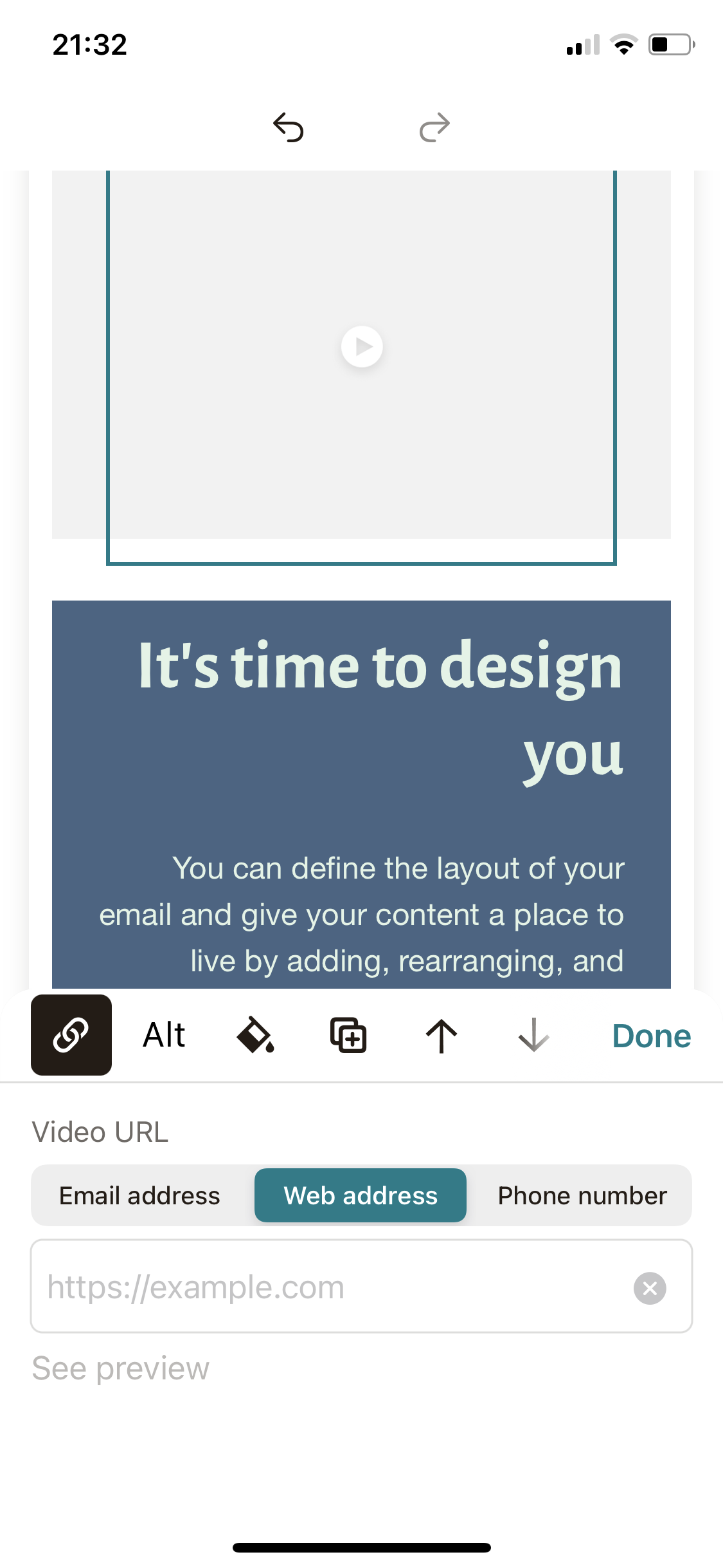 Screenshot of Add link