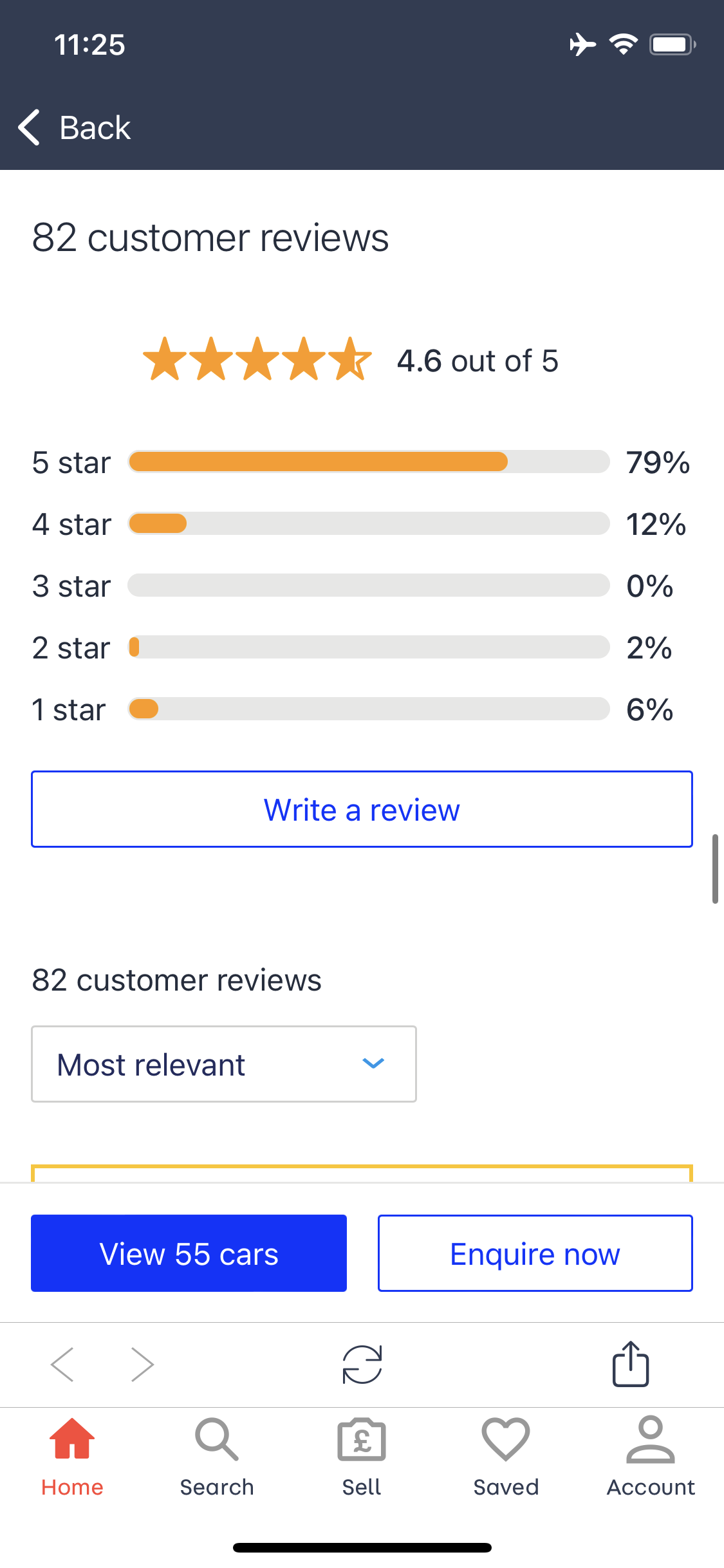 Screenshot of Reviews